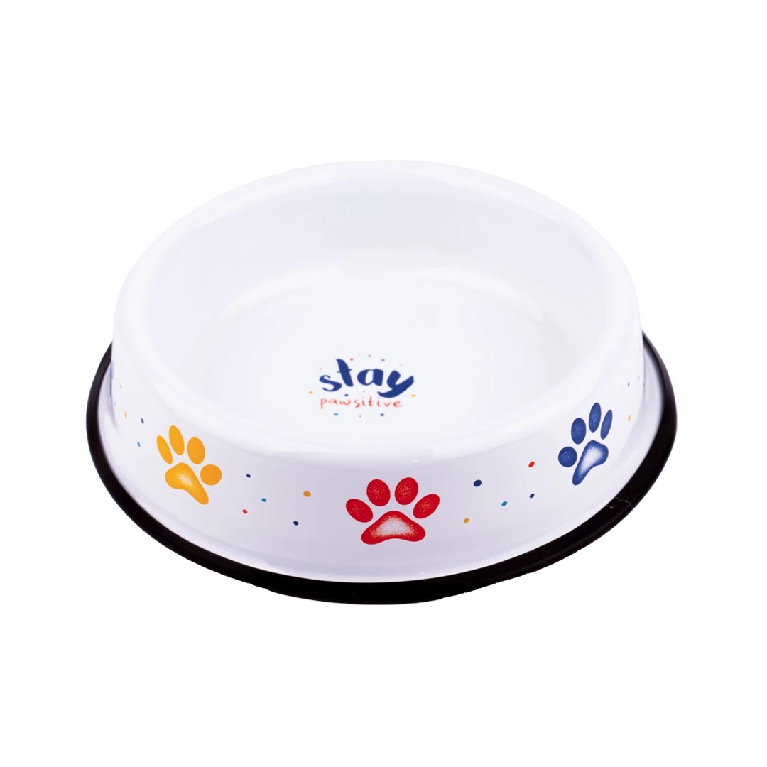 Emaylab Kedi/Köpek Emaye Mama Kabı Savage Pink - Rainbow