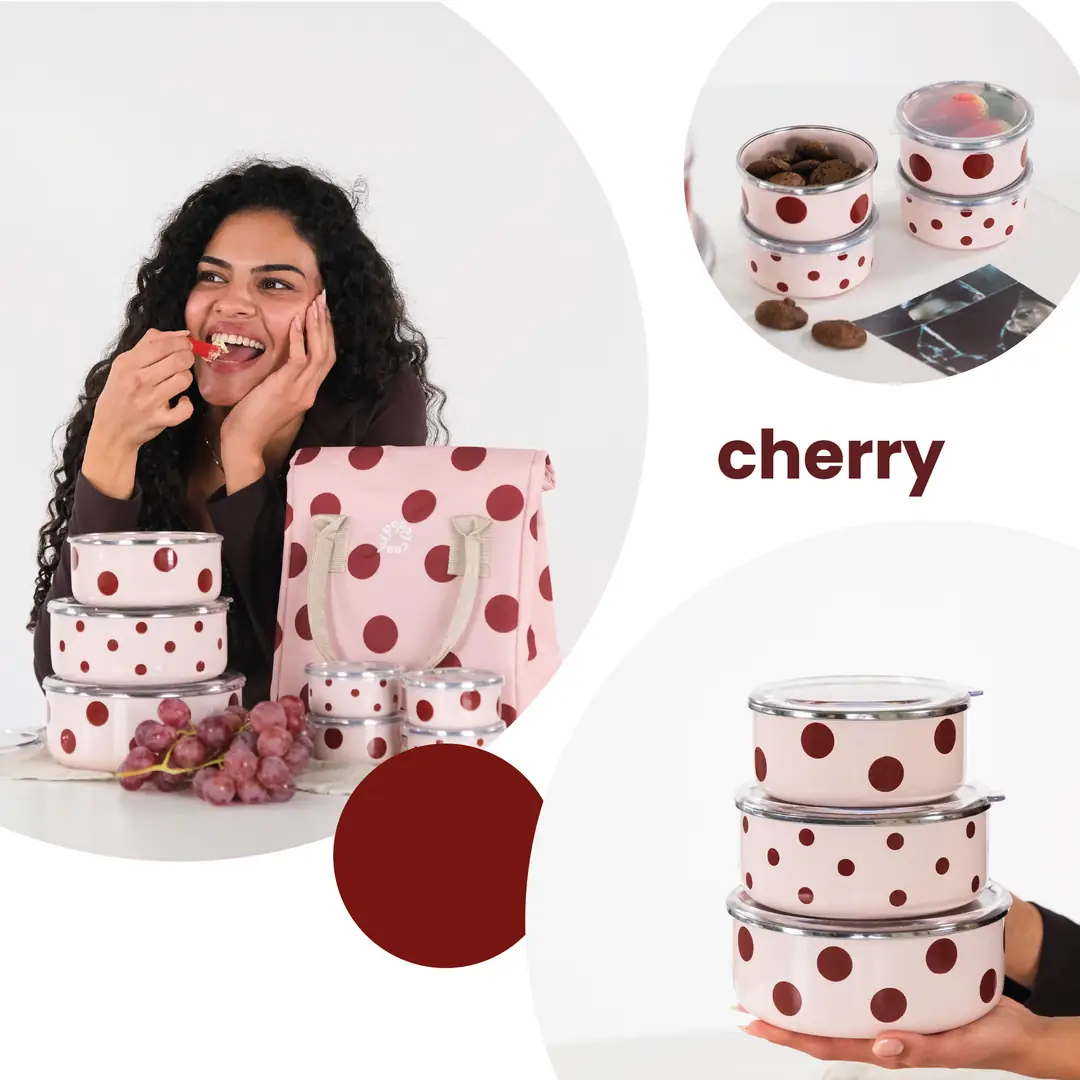 Cherry  🍒: Pembe puantiyeli, enerjik ve neşeli bir görünüm 