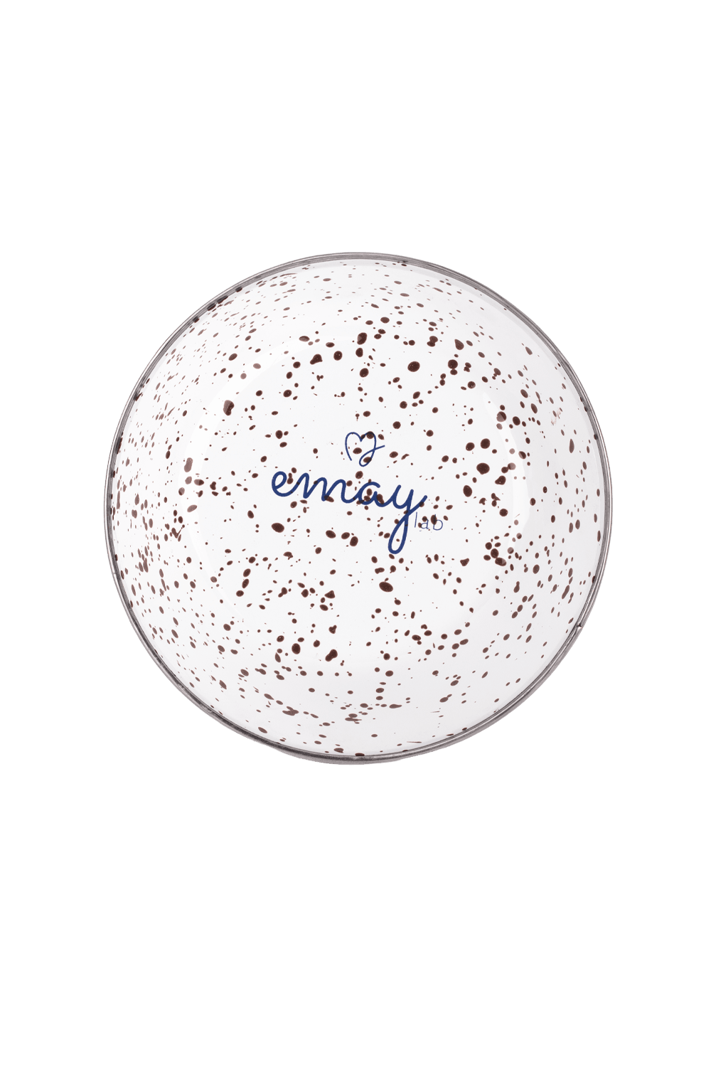 EMAYlab Speckles -Çorba Kasesi Çukur Tabak 15cm - kahverengi