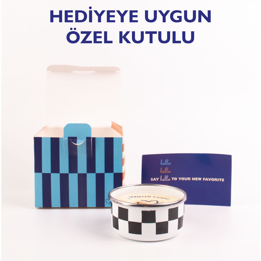 Emaye Kapta Soy Wax Mum - Startouch (Hediye kutulu)