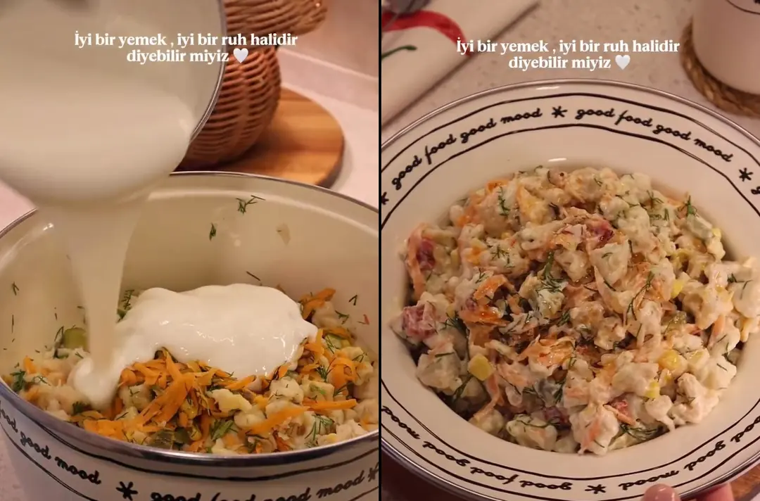 Pratik ve Lezzetli Mantı Salatası Tarifi... 🥗