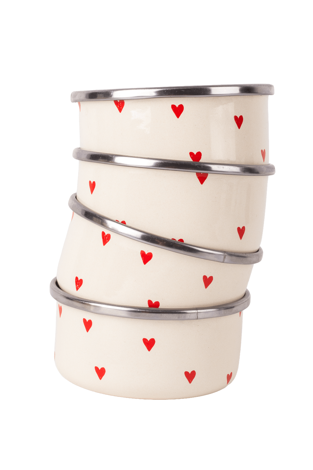 Cupid Emaye 4’lü kase Çerezlik, Kahvaltılık, Reçellik, Zeytinlik, Sunumluk Seti 8cm 200 ml