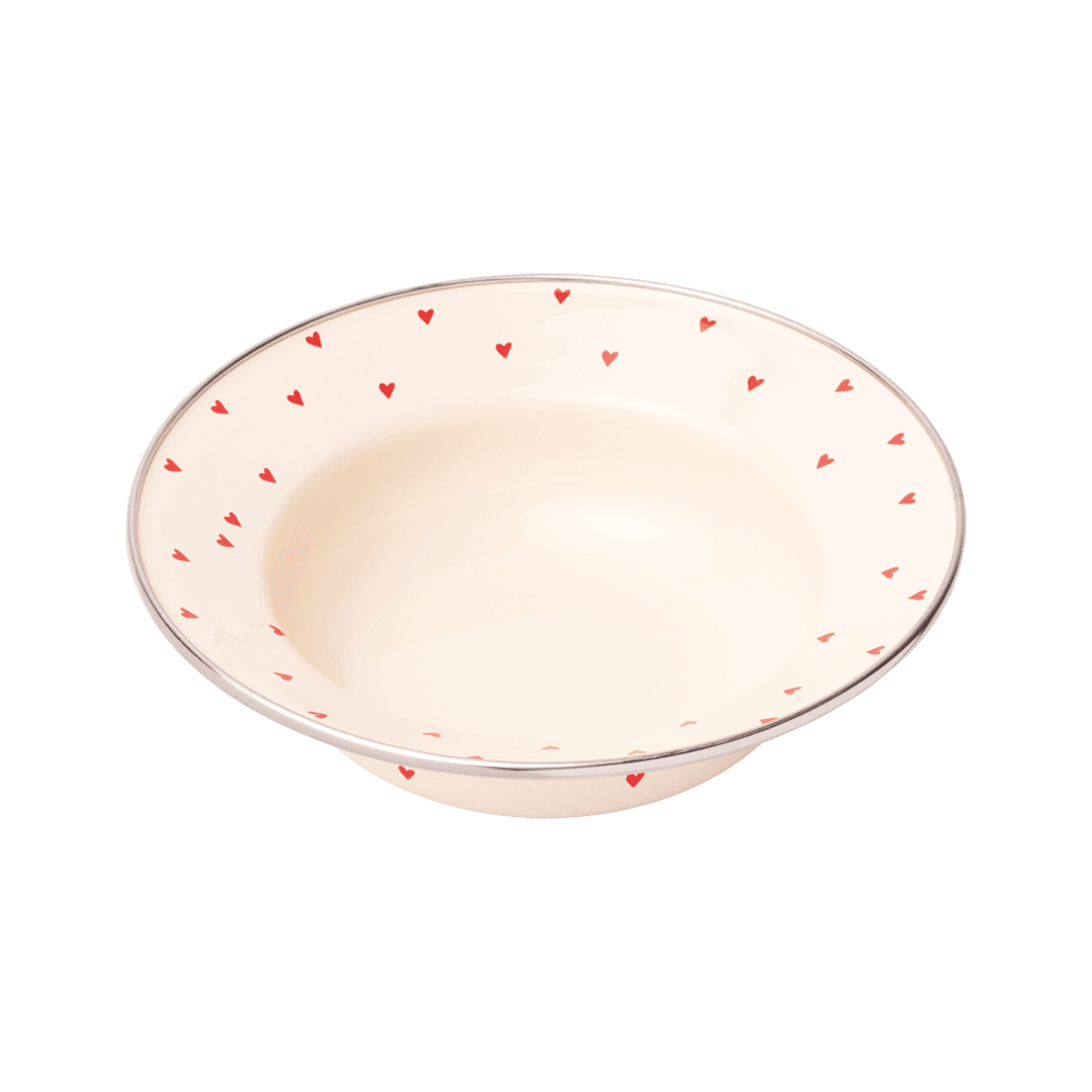 Cupid Emaye Çukur Makarna ve Salata Tabağı