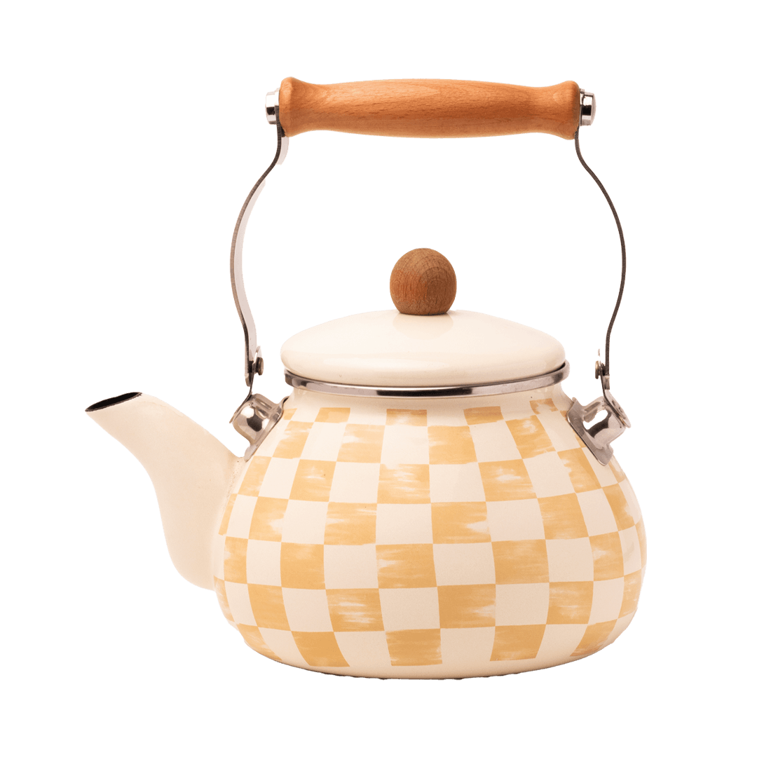 Beige Emaye Kettle