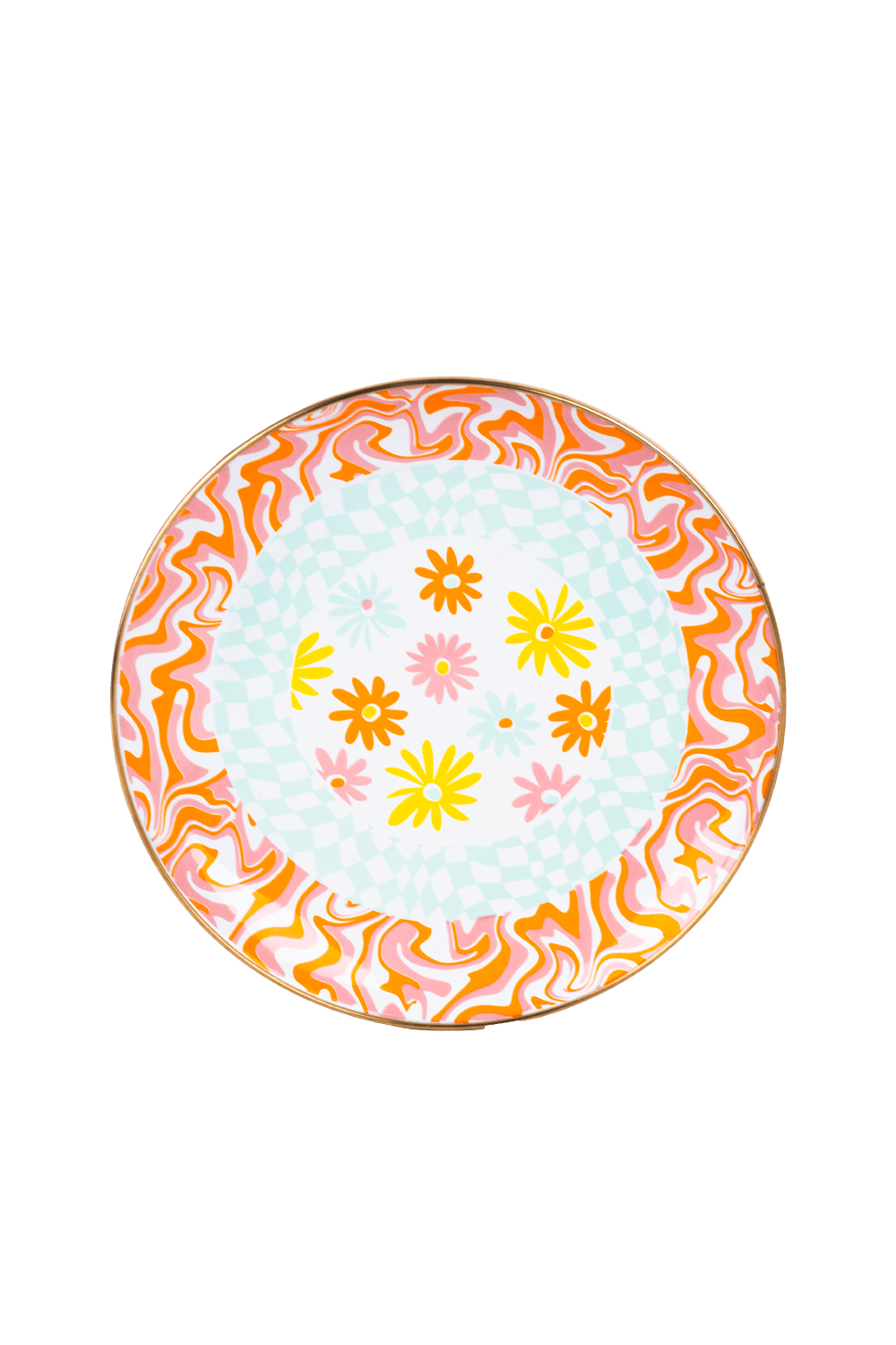 Retro Hippie Emaye Dekoratif Tabak