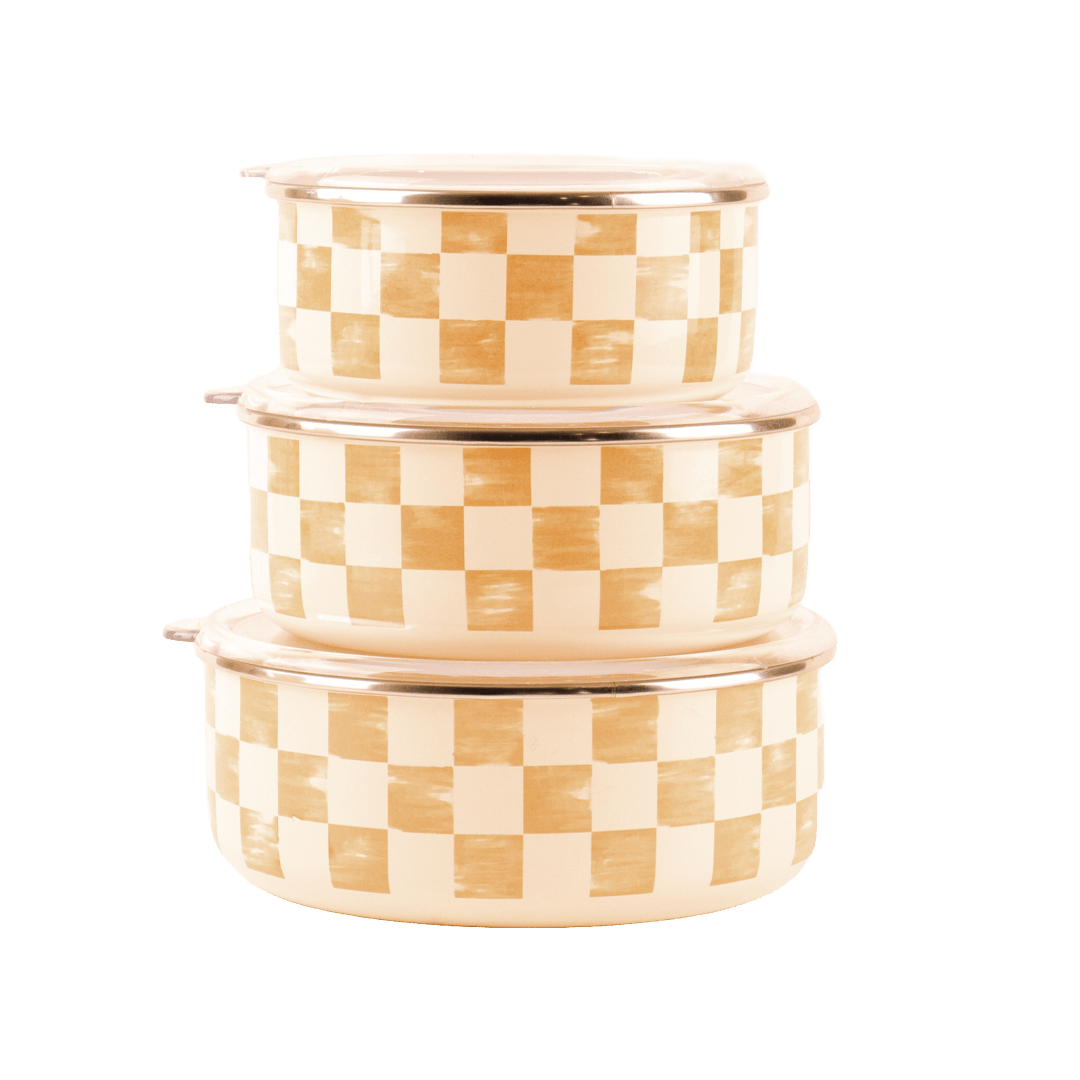 Beige Emaye Saklama Kabı