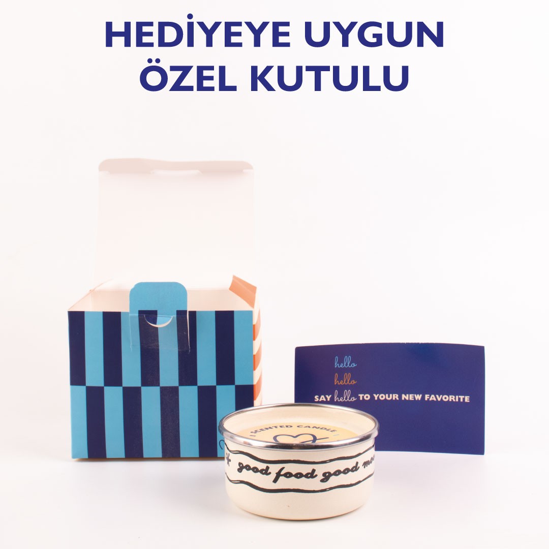 Emaye Kapta Soy Wax Mum - Lemon Haze (Hediye kutulu)