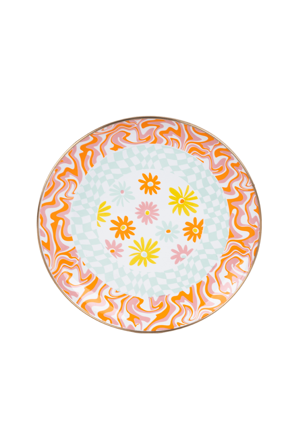 Retro Hippie Emaye Dekoratif Tabak