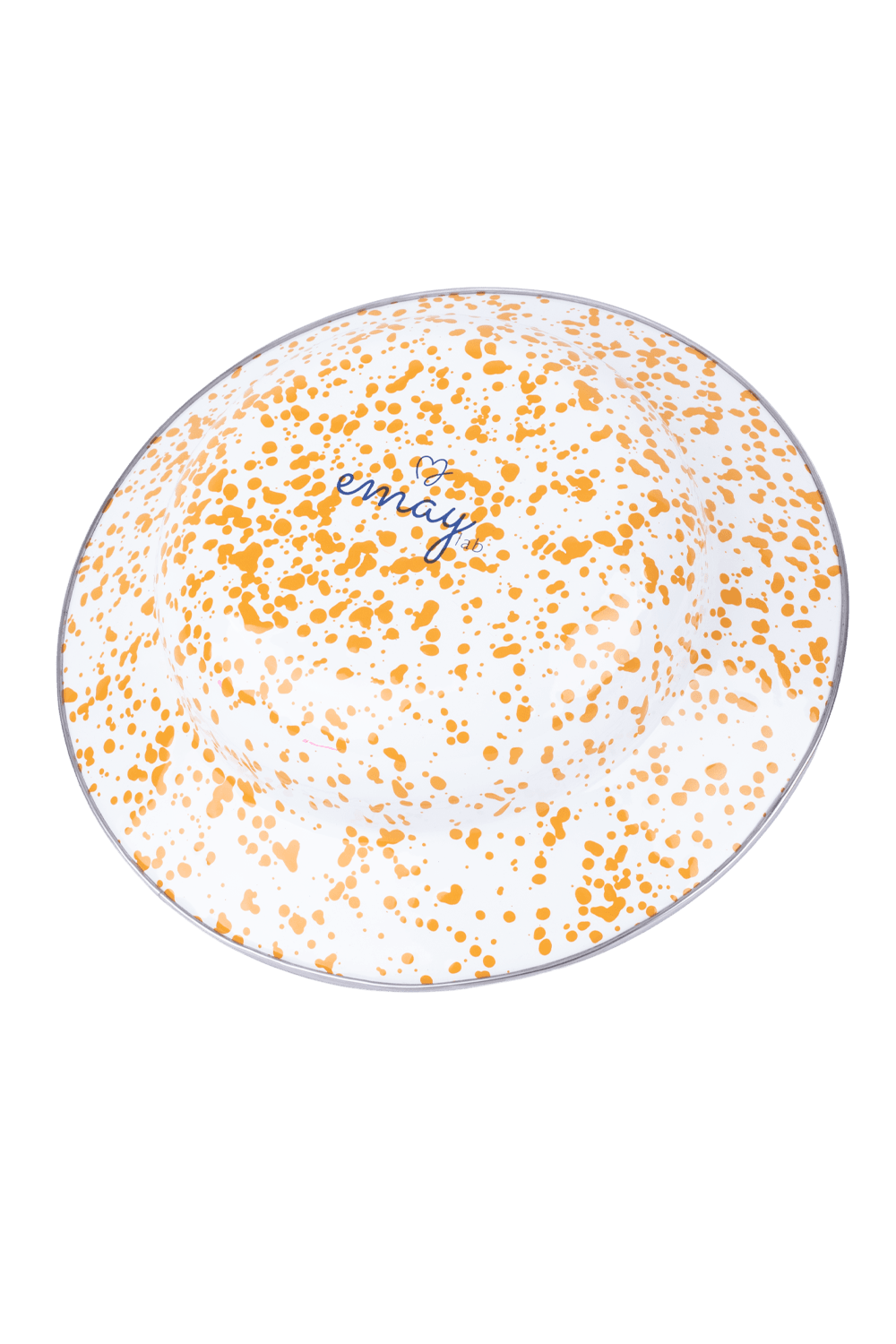 EMAYlab Speckles Çukur Makarna ve Salata Tabağı 24cm - Hardal
