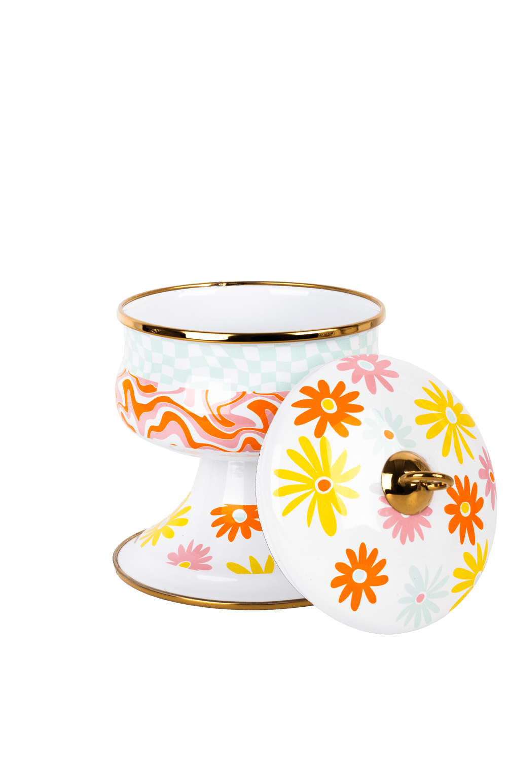 Retro Hippie Emaye Şekerlik