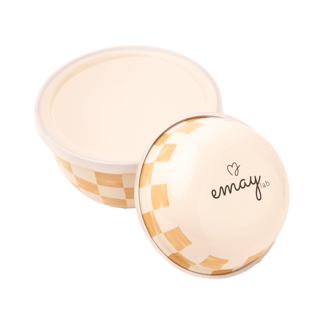 Beige Emaye İkili Kase Seti