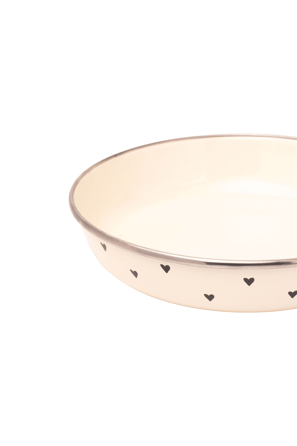 Black Cupid Emaye Bowl Tabağı - Bowl Kase - Salata Kasesi - Sunum Kasesi 21cm