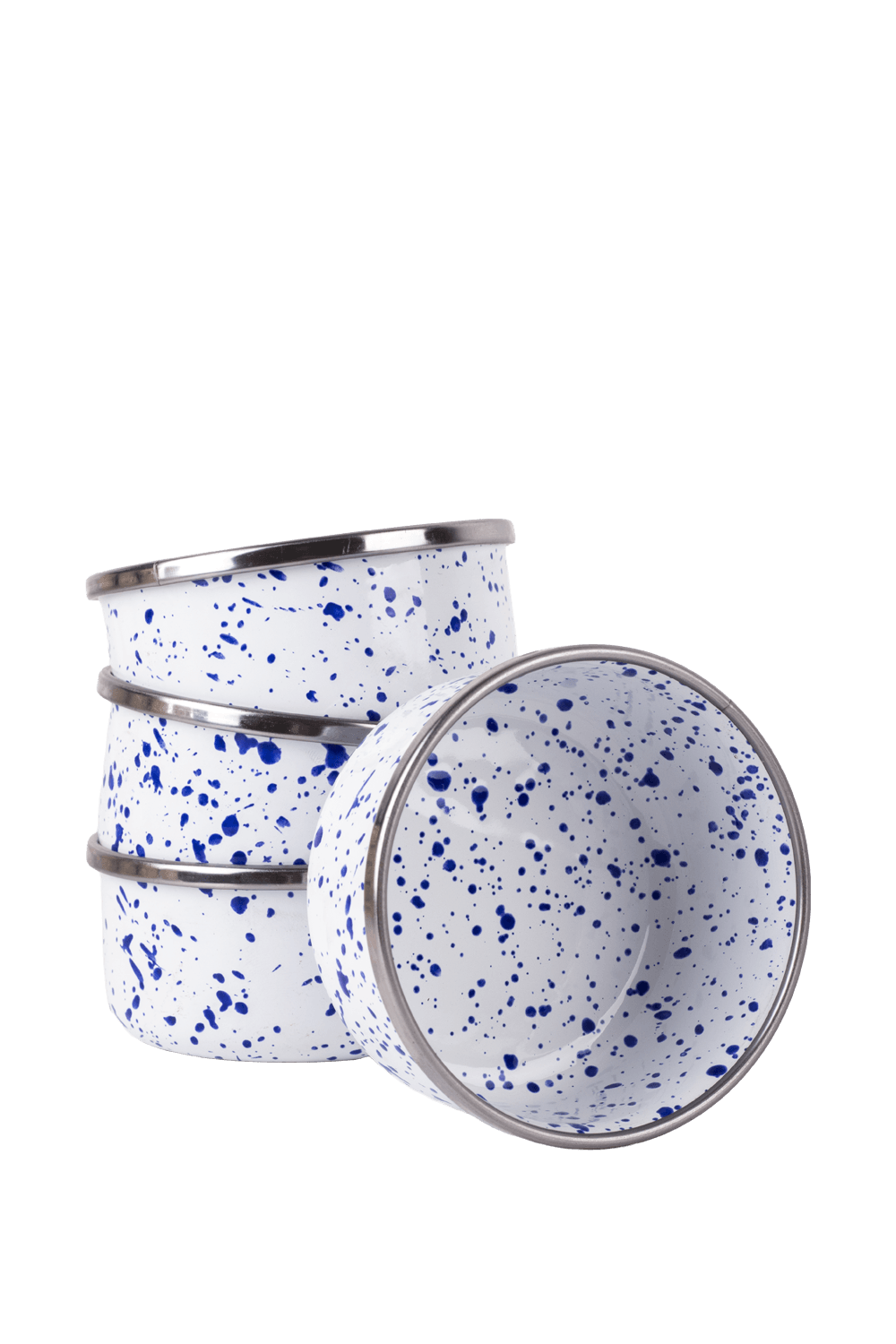 Speckles Emaye 4’lü kase Çerezlik, Kahvaltılık, Reçellik, Zeytinlik, Sunumluk Seti 8cm 200 ml