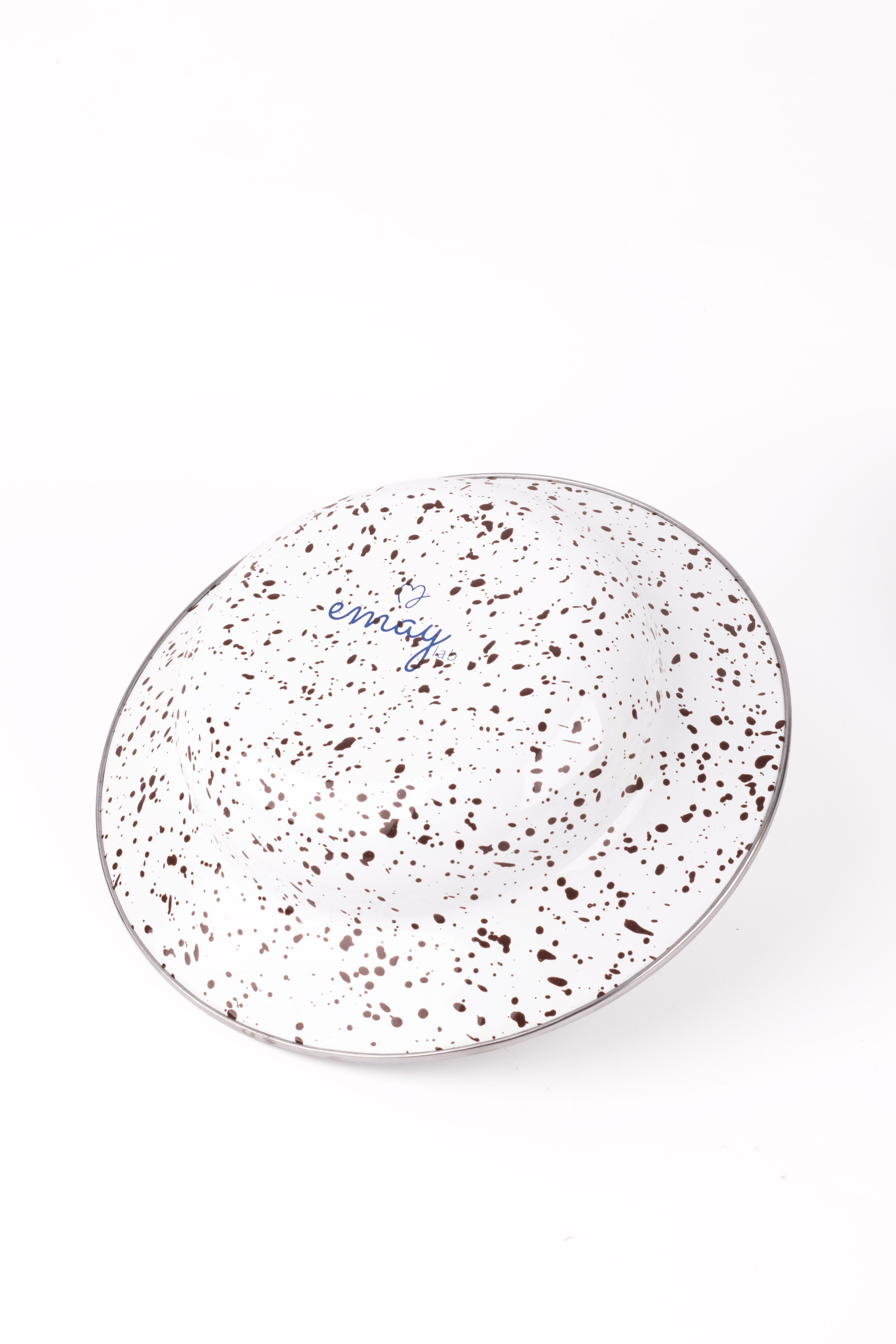 EMAYlab Speckles Çukur Makarna ve Salata Tabağı 24cm