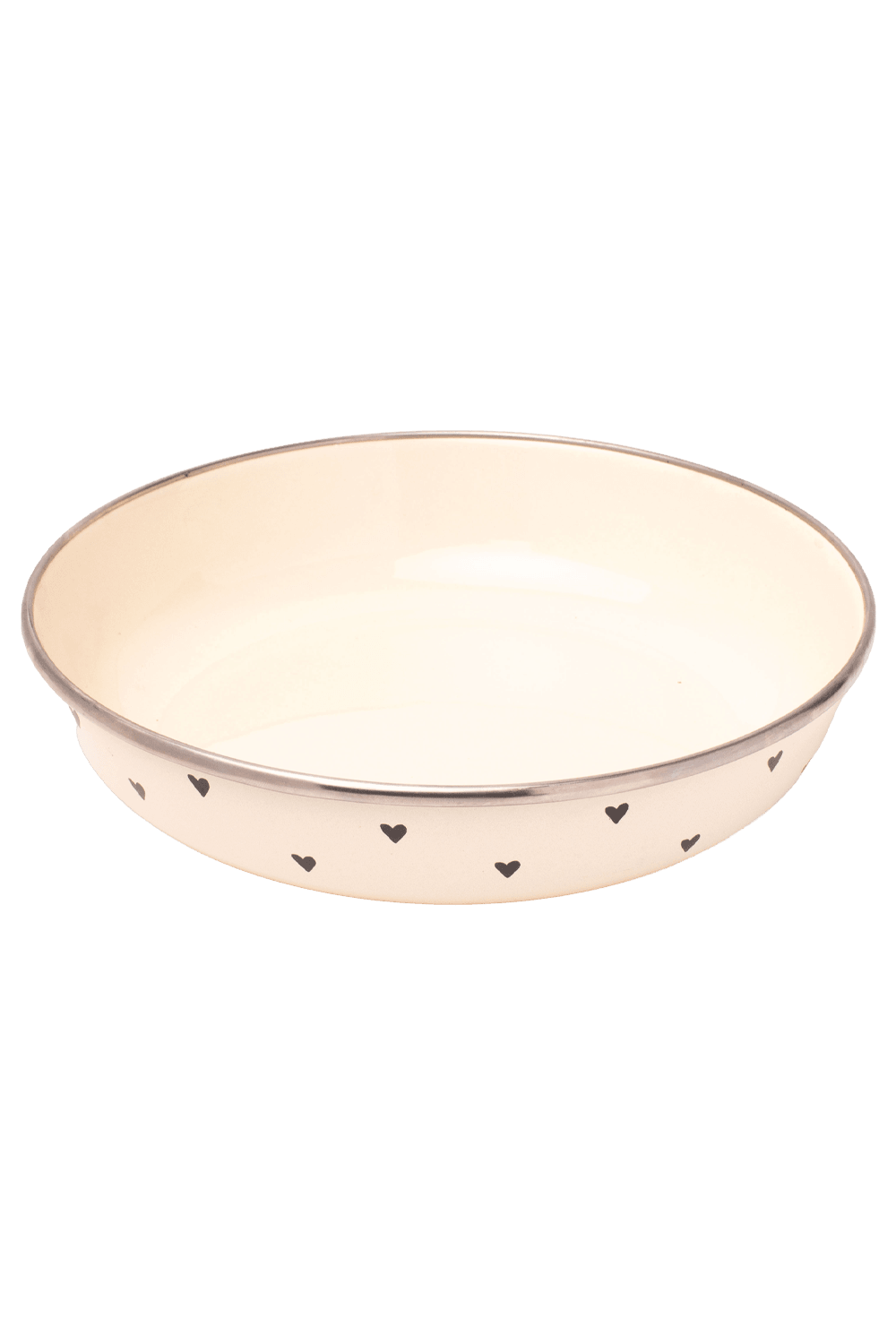 Black Cupid Emaye Bowl Tabağı - Bowl Kase - Salata Kasesi - Sunum Kasesi 21cm