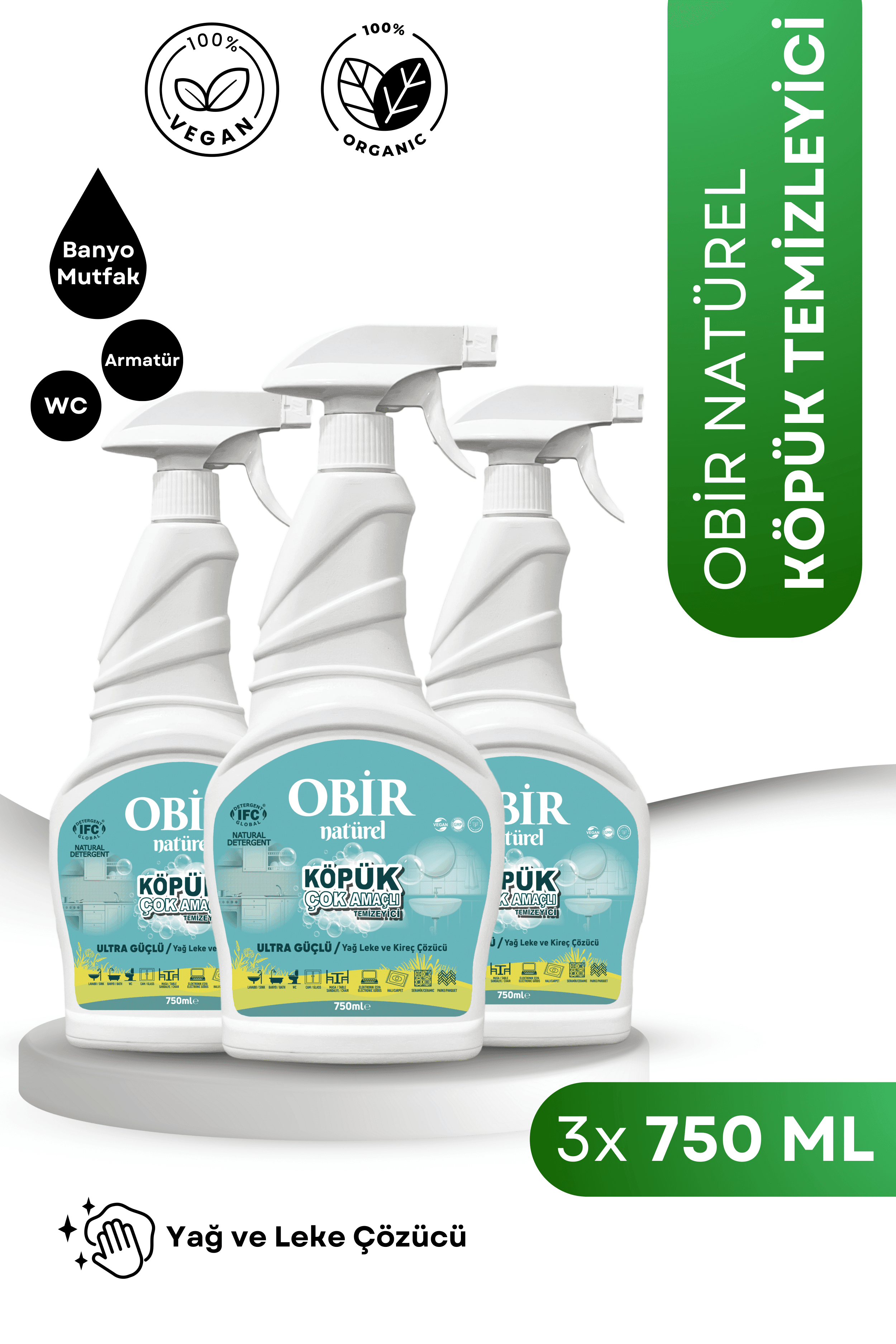 Çok Amaçlı Köpük Temizleyici 3 X 750 ML 