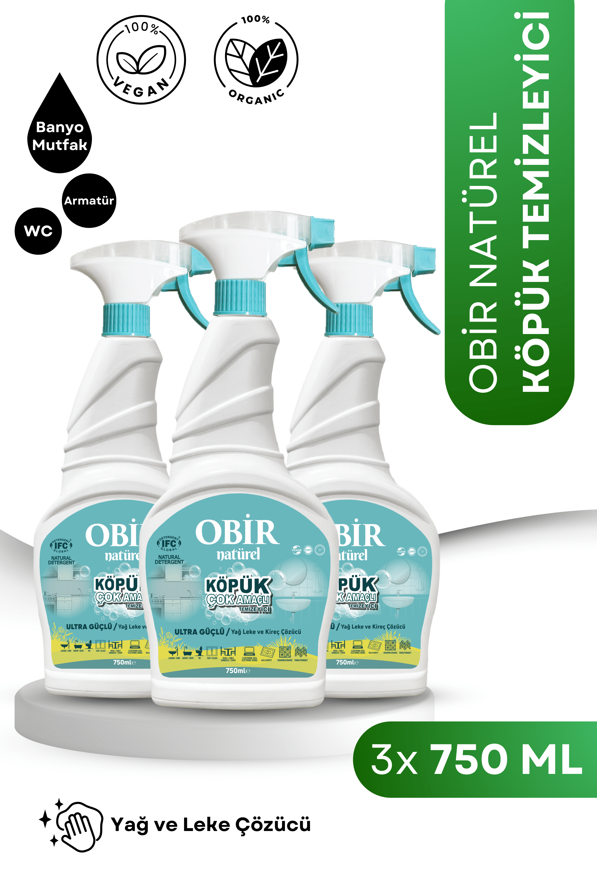 Çok Amaçlı Köpük Temizleyici 3 X 750 ML 