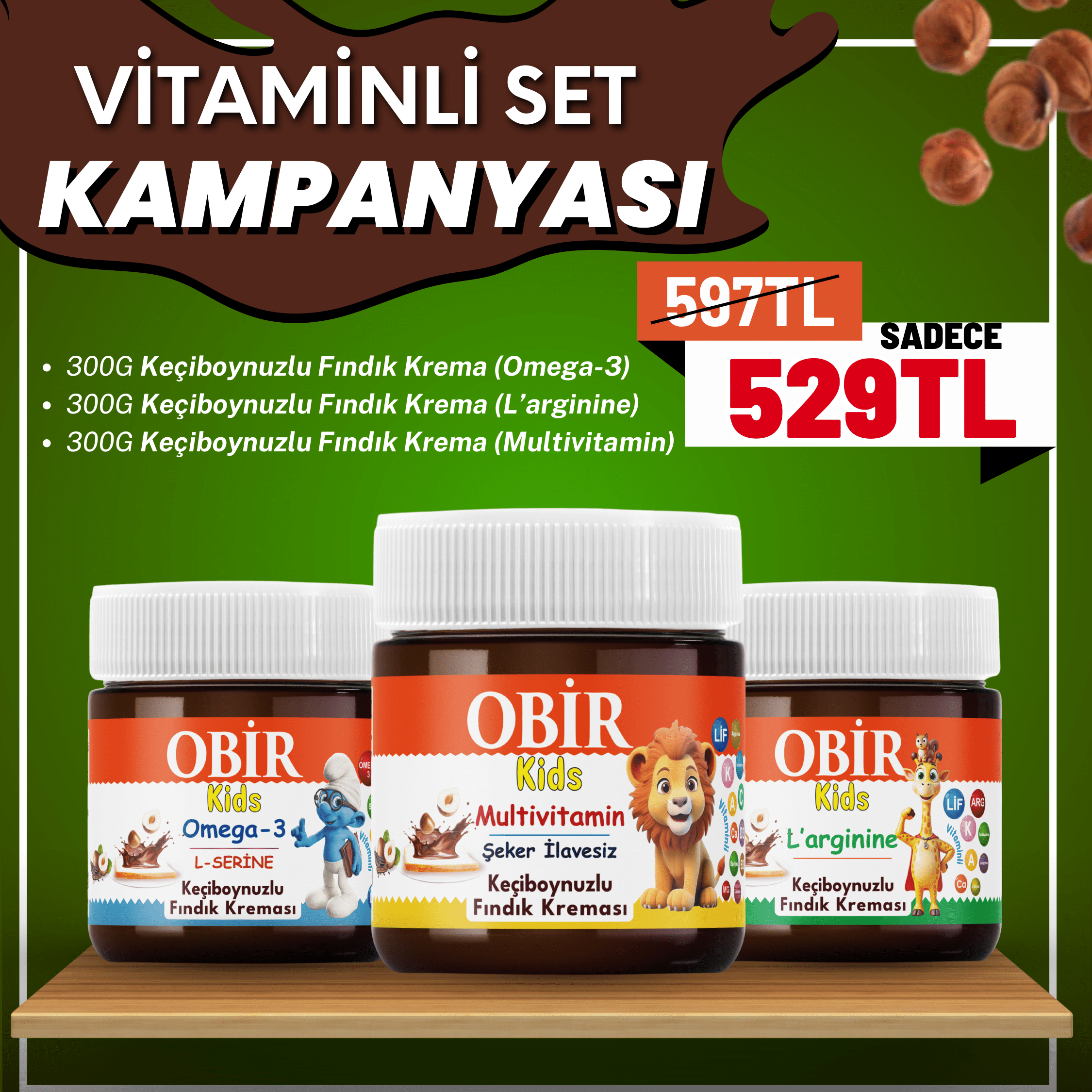 Obir Kids – Keçiboynuzlu Vitaminli Serisi – 529 TL