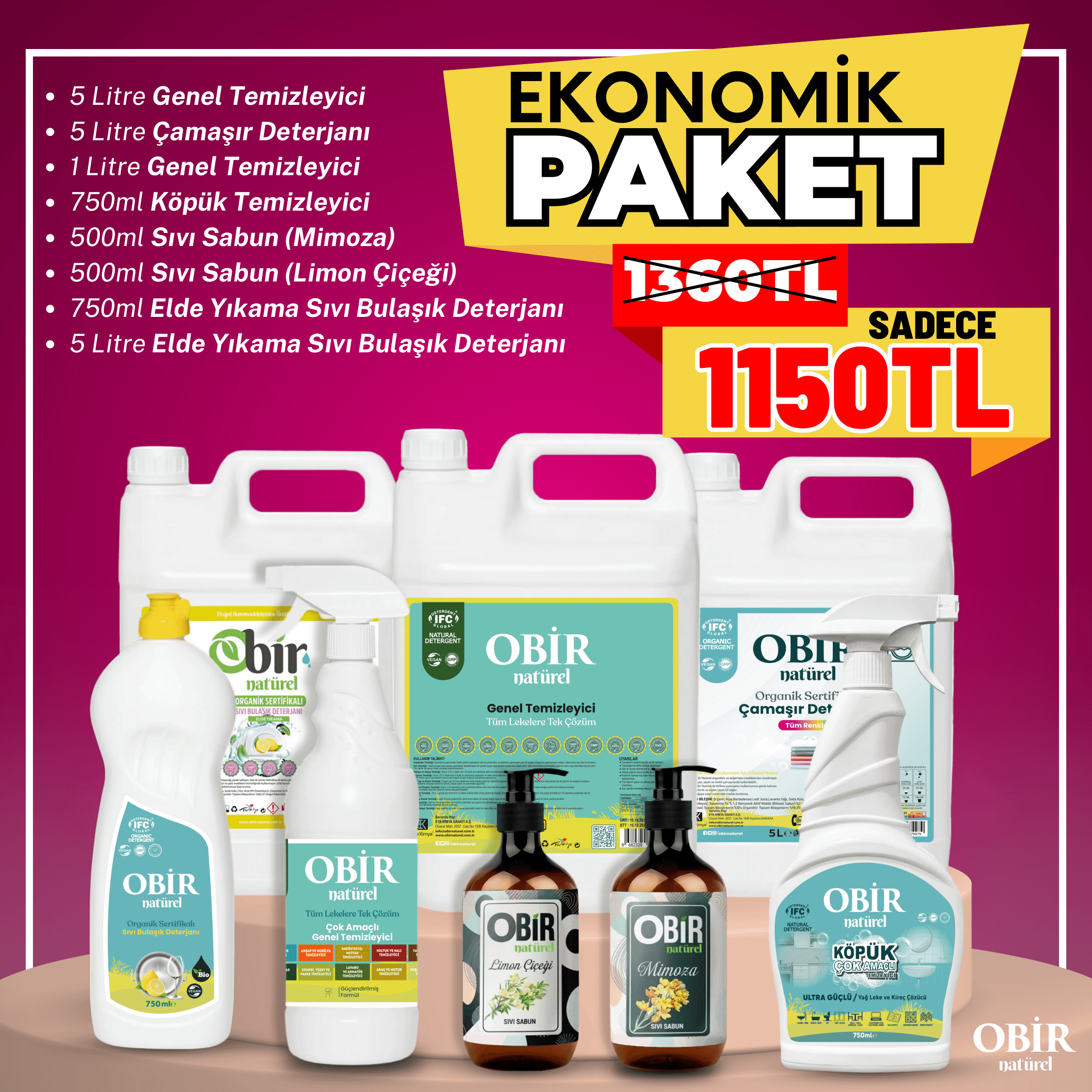 Obir Natürel Ekonomik Paket – Büyük Temizlik Avantajı !