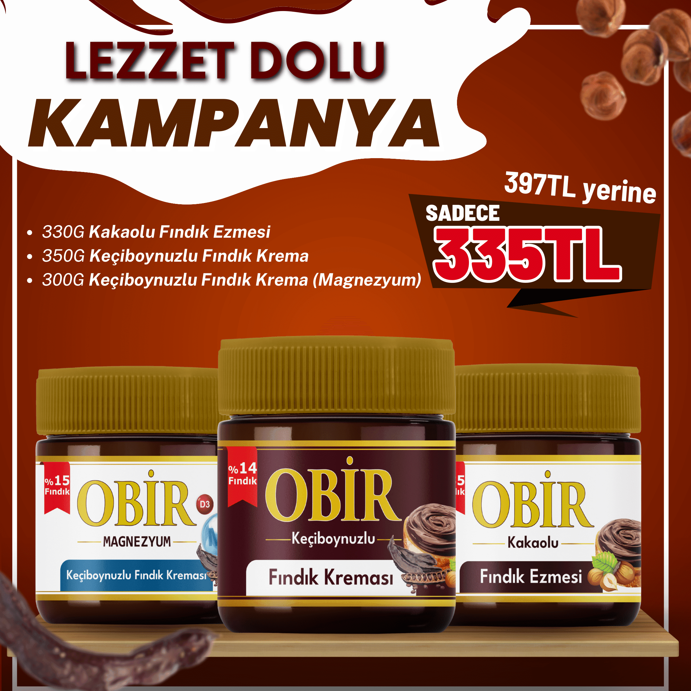  Kakaolu & Magnezyum Destekli Set – 335 TL