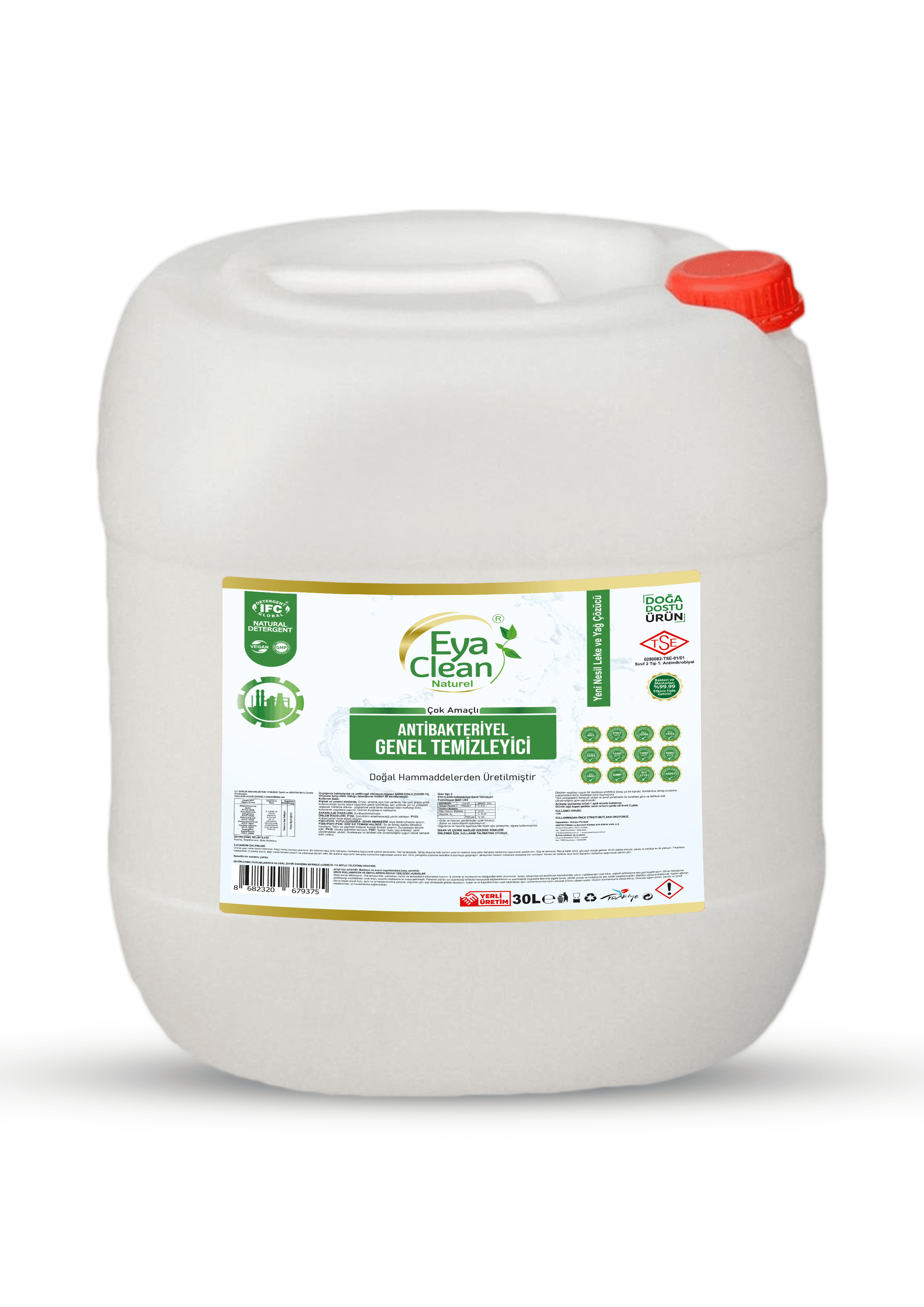 🟡 30 LT Musluklu Bidon Eya Clean – Endüstriyel Alanlar İçin Maksimum Verim