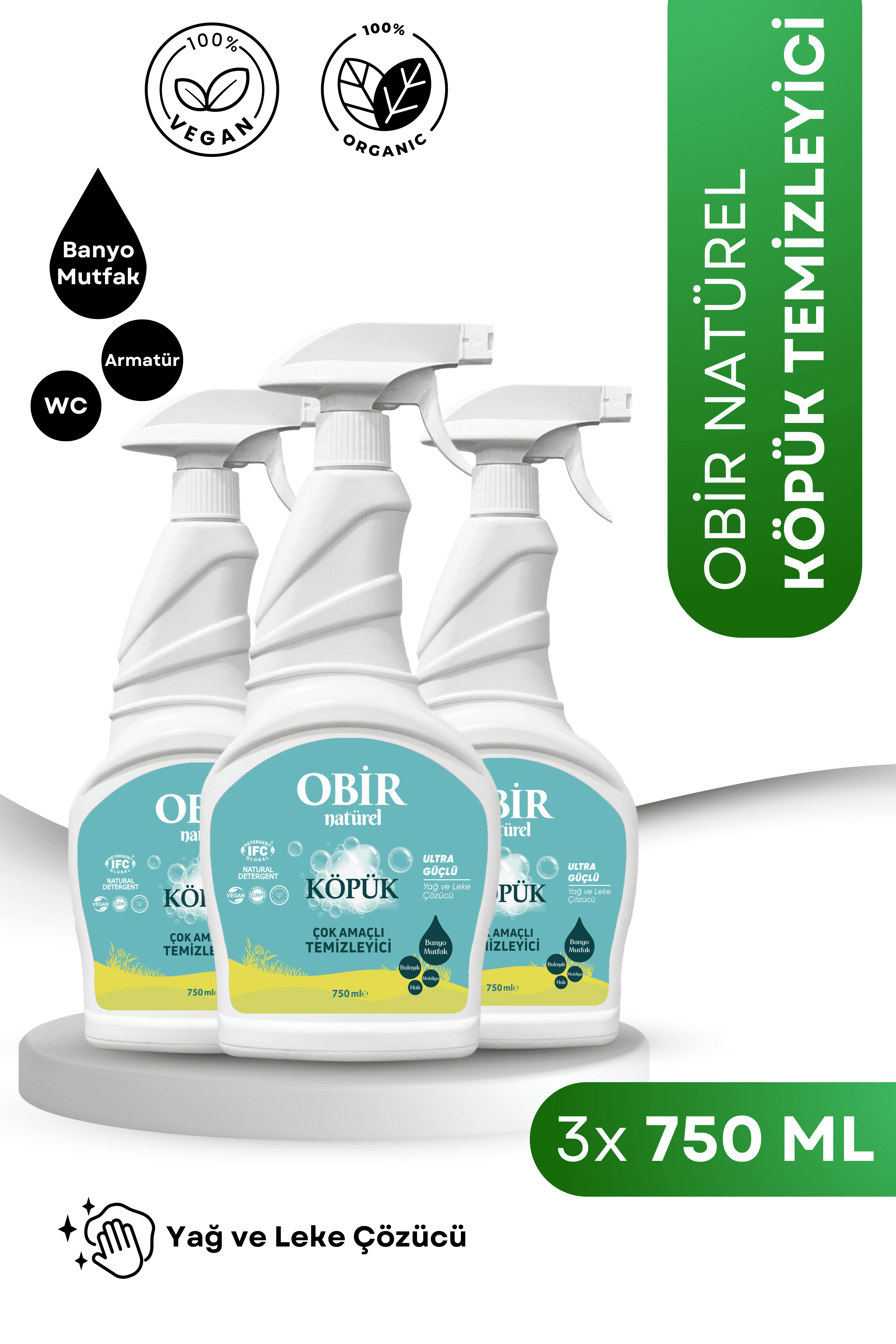 Çok Amaçlı Köpük Temizleyici 3 X 750 ML 