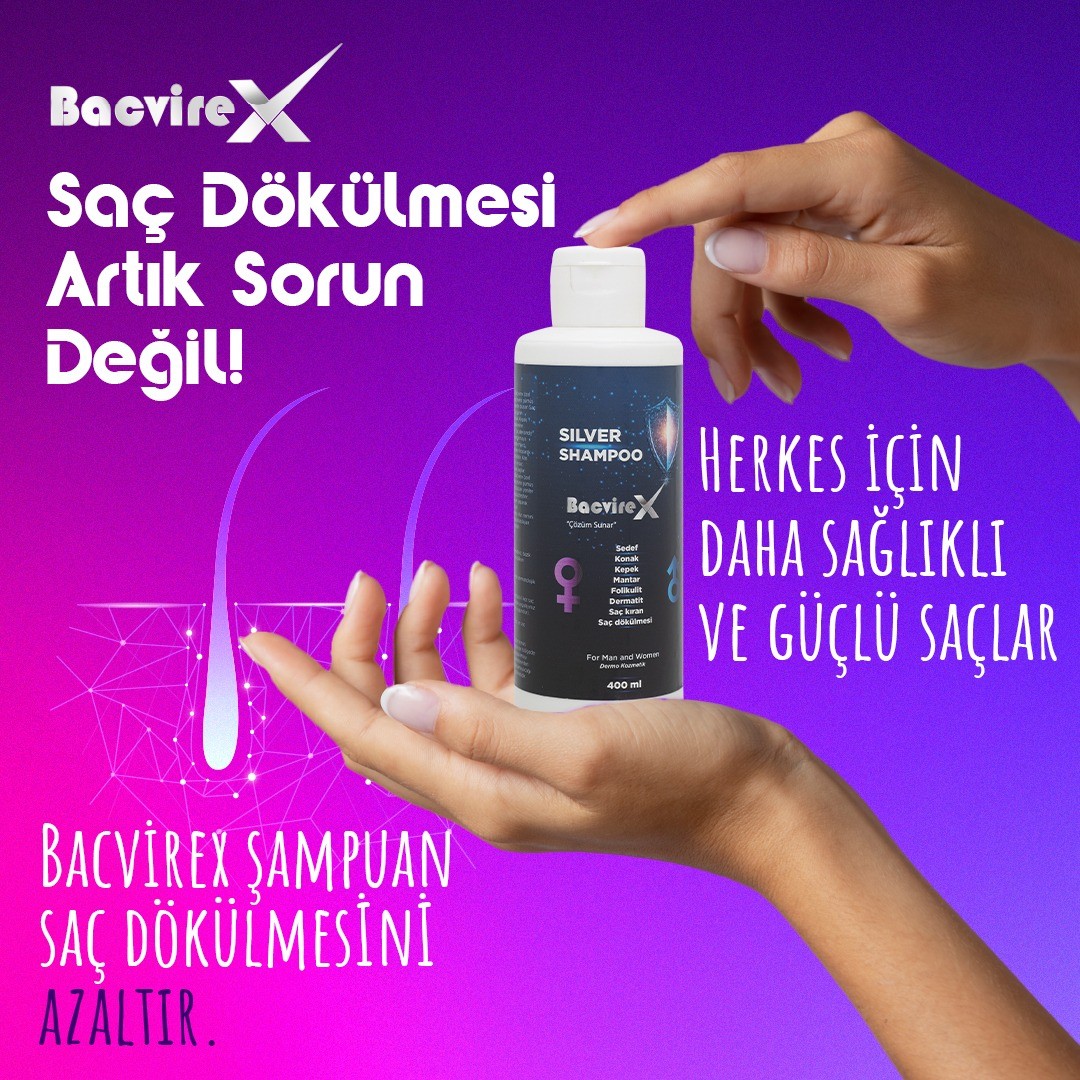 Bacvirex insanlar için nano gümüş şampuan 400 ml