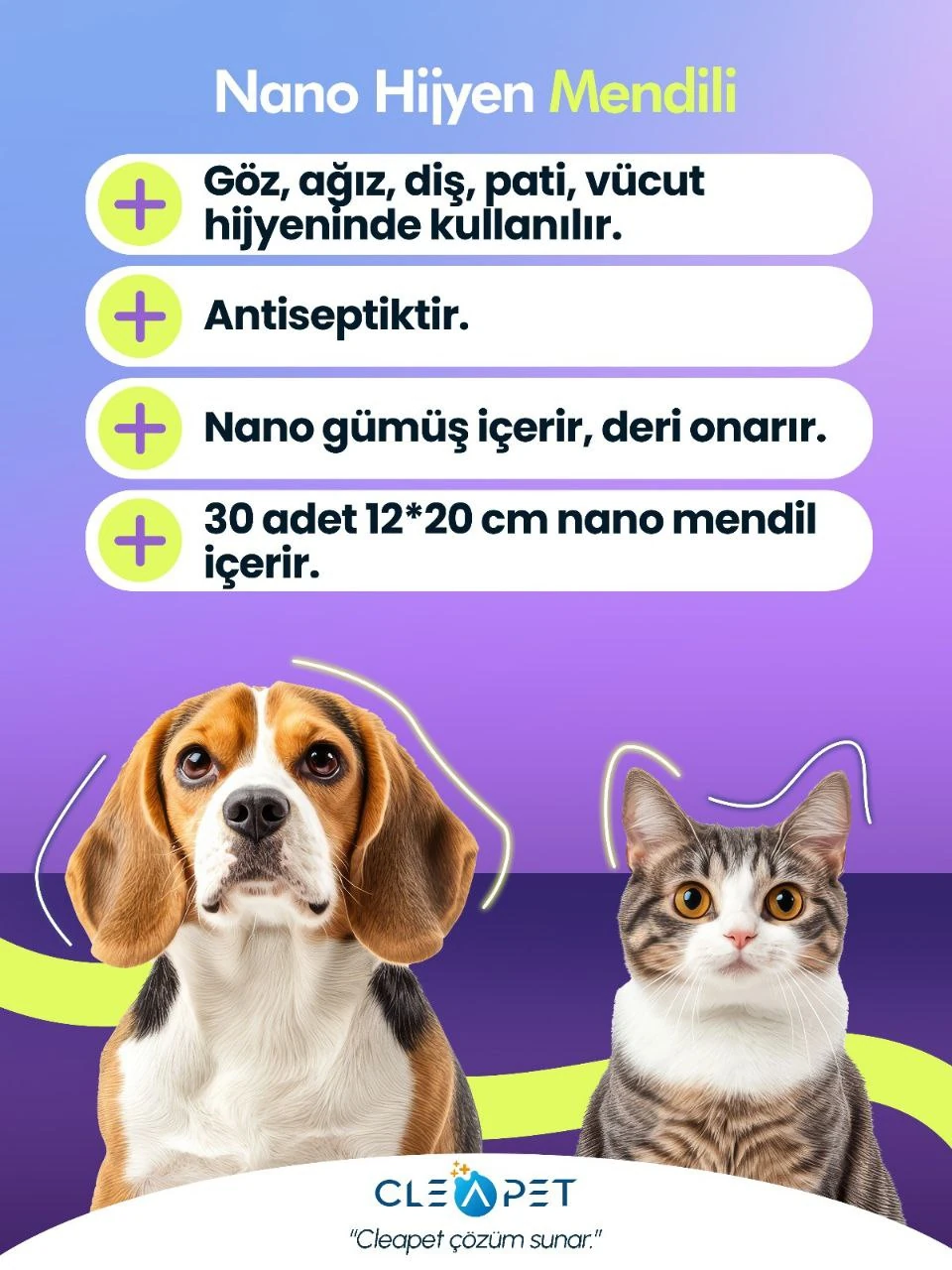 Cleapet Exclusive Nano 30'Lu Mendil