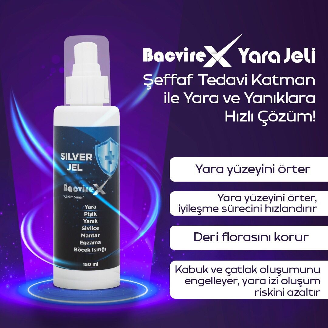 Bacvirex insanlar için deri onarım ve yara jeli