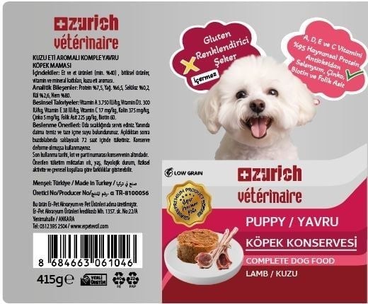 Kuzu Etli Yavru Köpek Maması