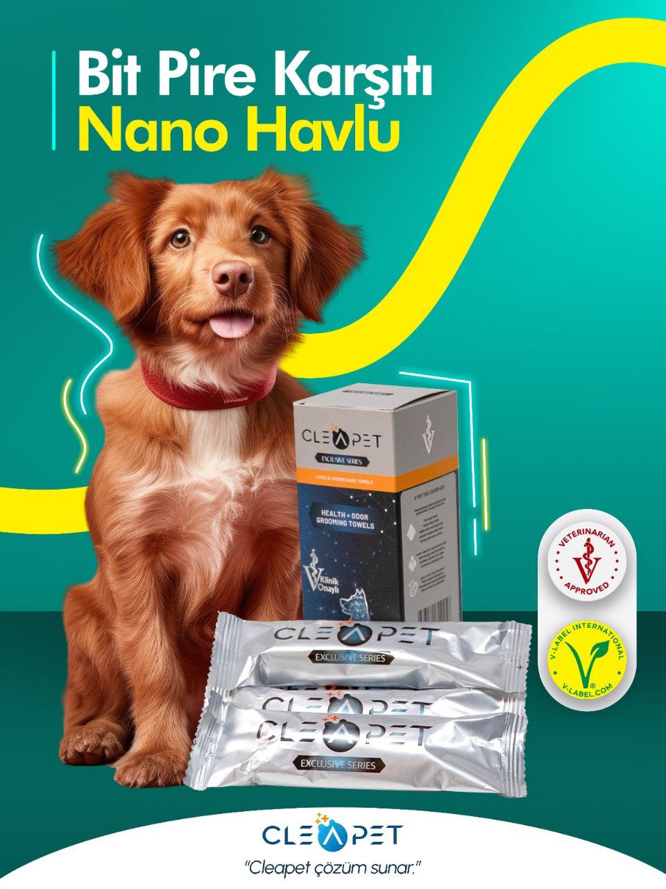 BİT PİRE KARŞITI  Mega Nano Havlu - 4 Adet