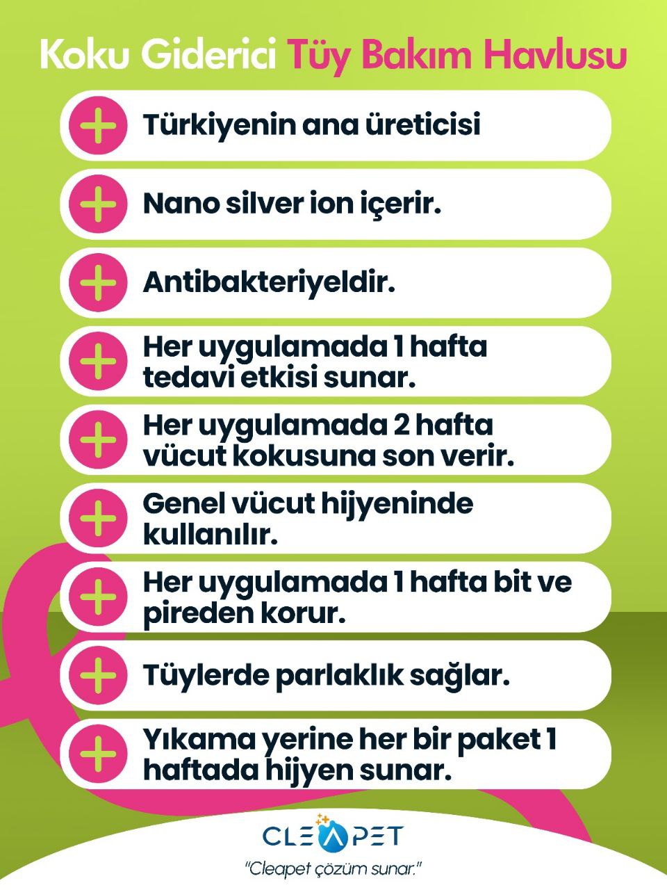 KOKU GİDERİCİ TÜY BAKIM HAVLUSU 4’lü Mega Nano Havlu