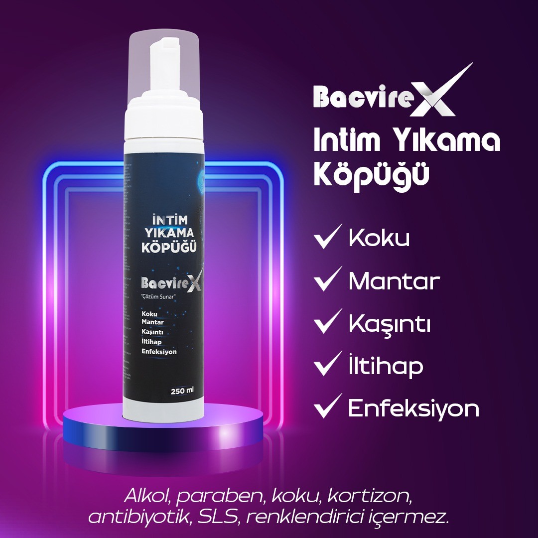 Bacvirex insanlar için intim/genital hijyen köpük 250 ml