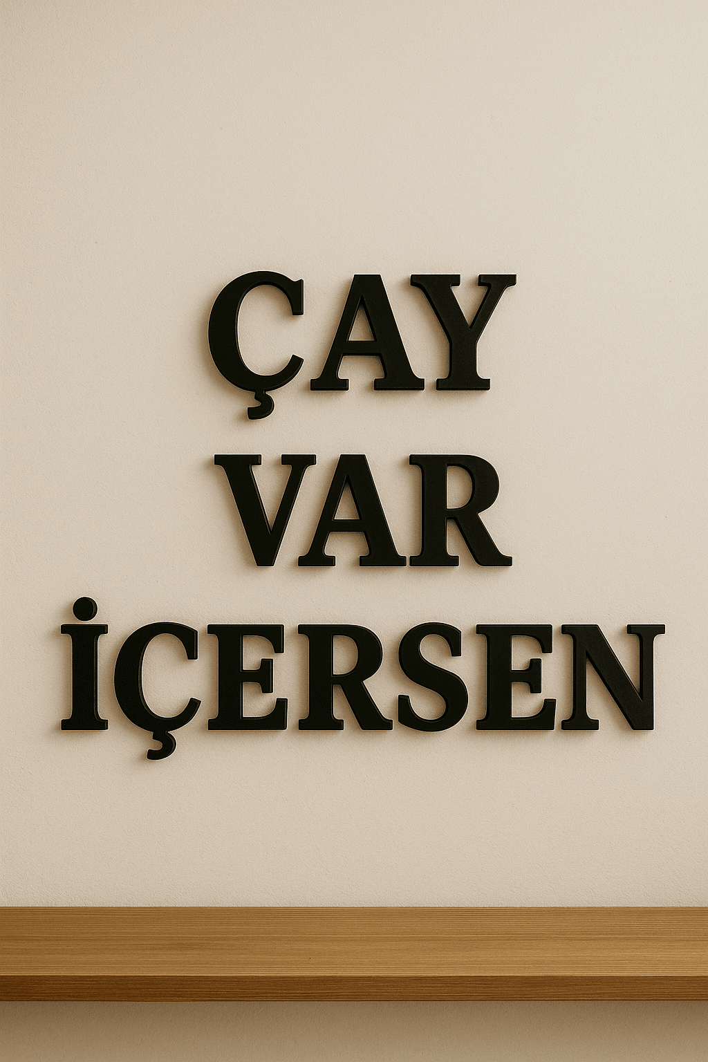 Ev, ofis ve dükkanlar için ahşap kutu harflerle duvar yazısı 