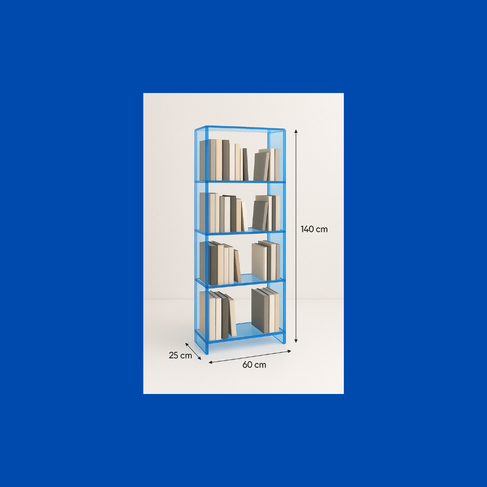 Pleksi kitaplık ve kitap rafı, farklı kullanımlar için pleksi vitrin, stant