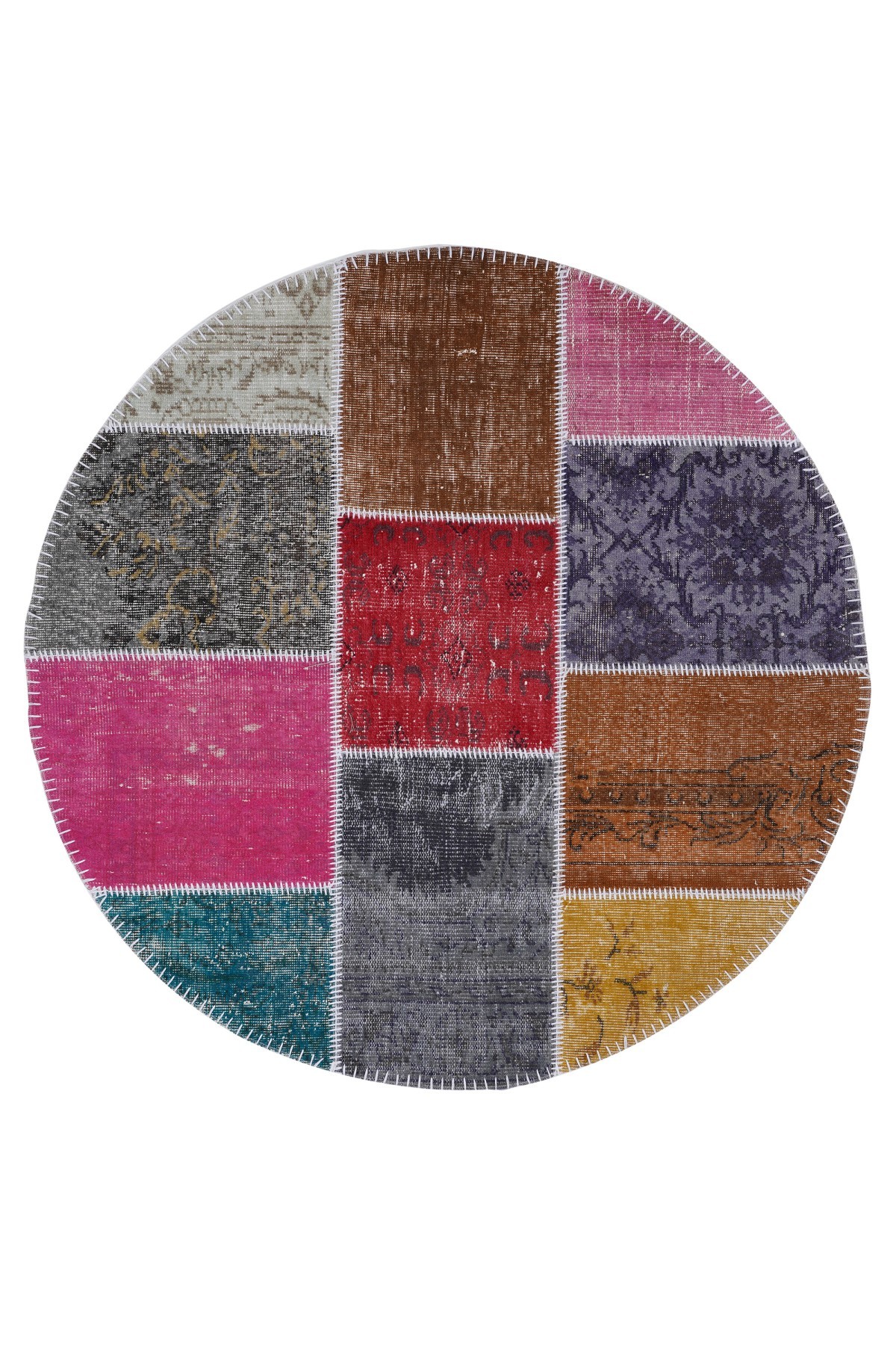 Patchwork Renkli Modern El Dokuma Halı