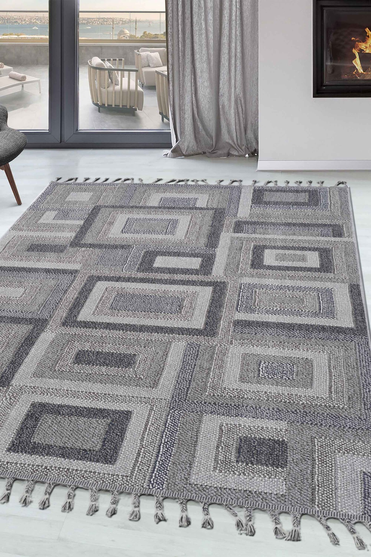 Enti Bukle 1404 Modern Makine Halısı