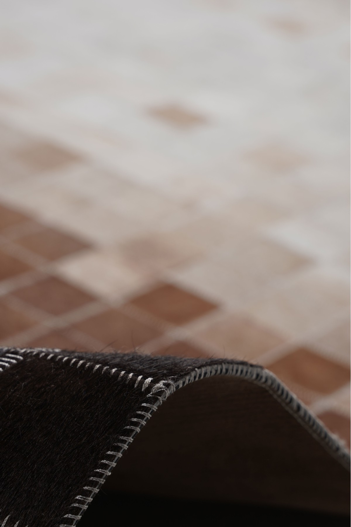 Tay Patchwork Naturel Deri Halı