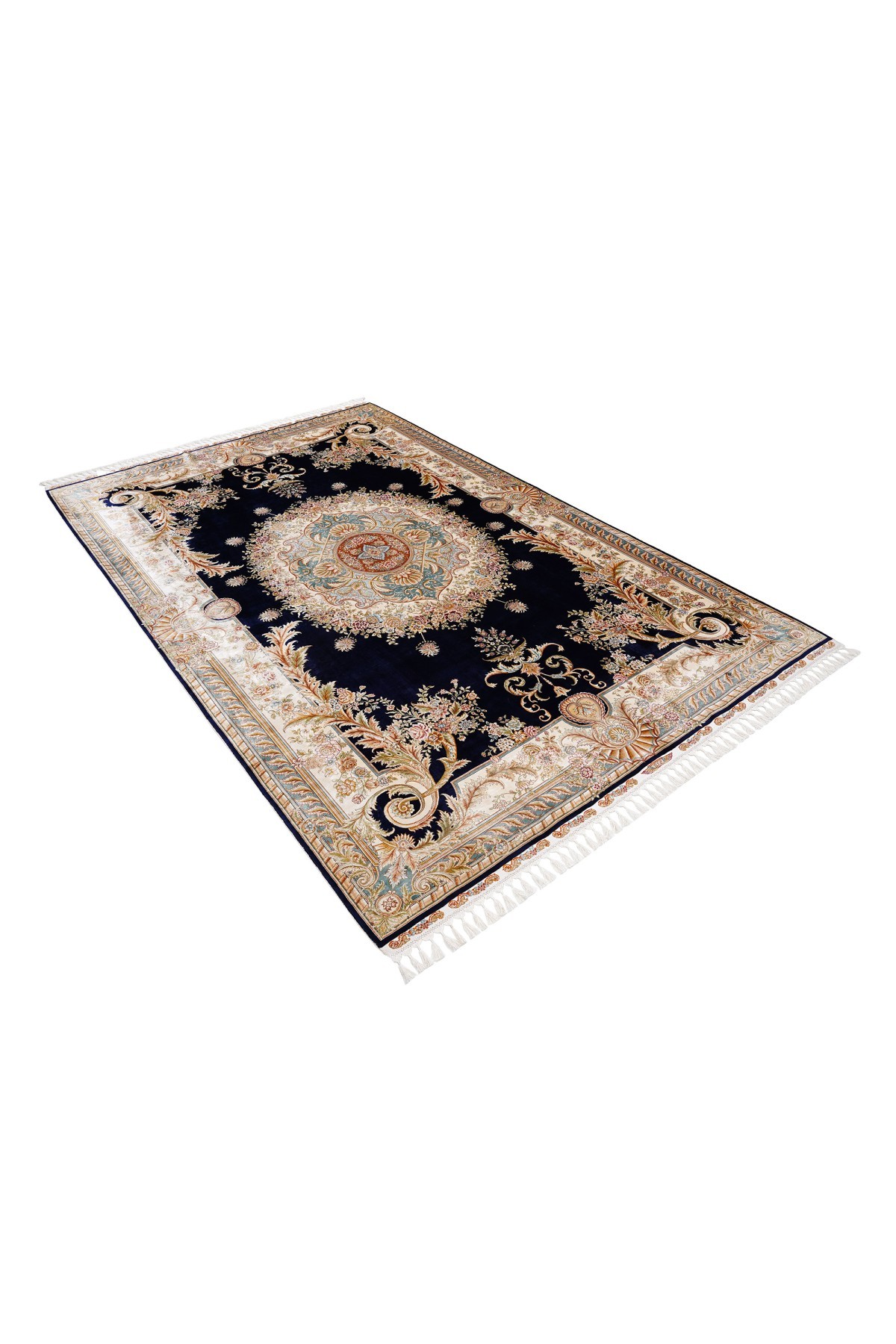Art Silk 230 Line Mavi Klasik El Dokuma Halı