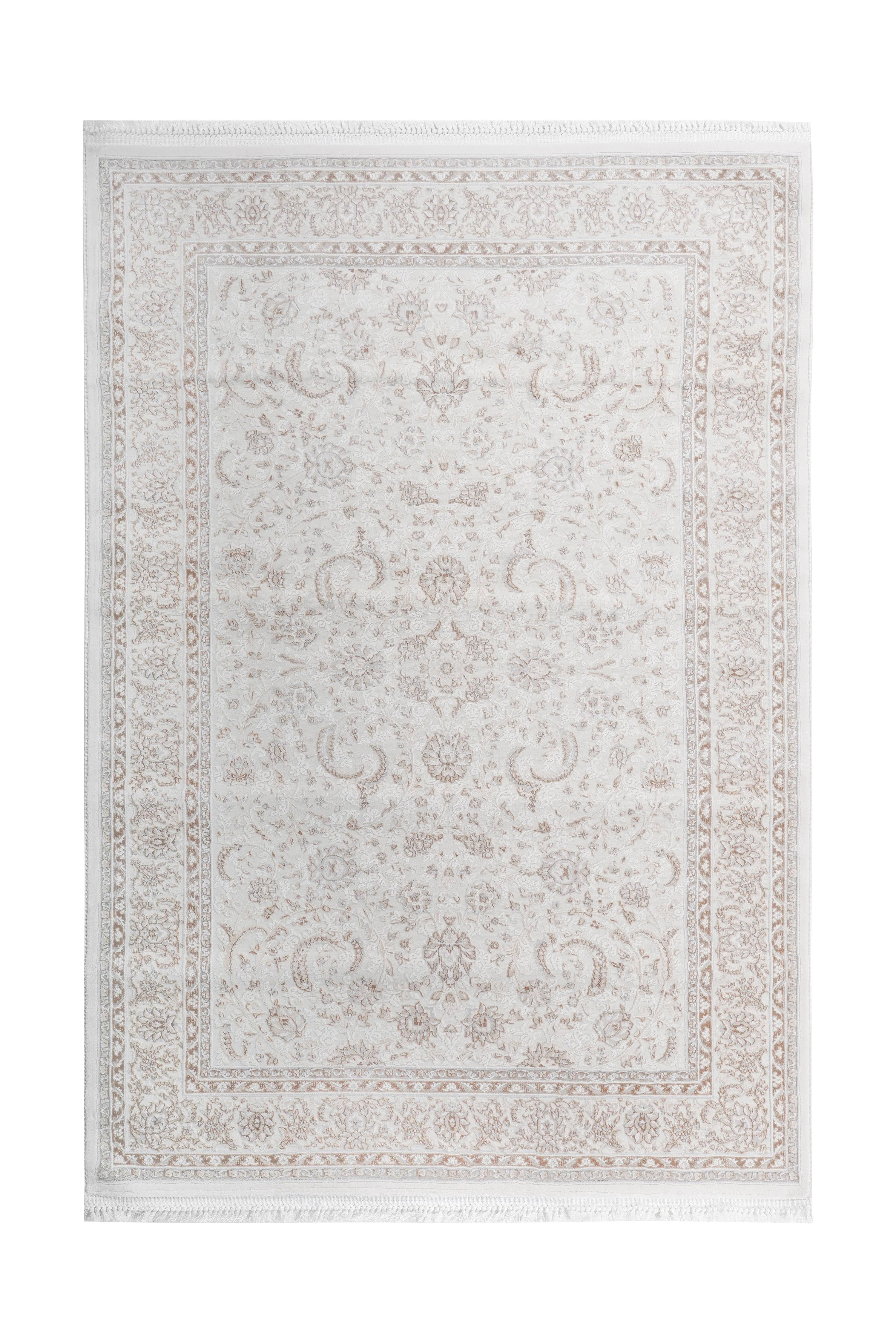 Soft 1122 Klasik Saray Deseni Krem Halı