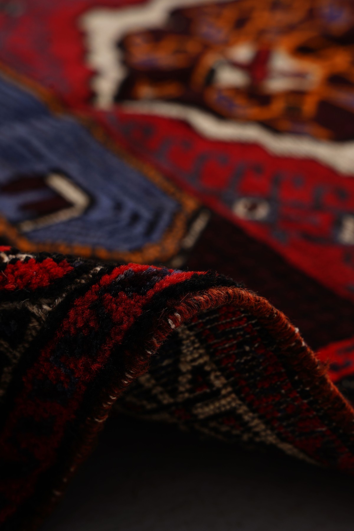 Afgan Berceste Kilim Kırmızı Otantik El Dokuma Halı