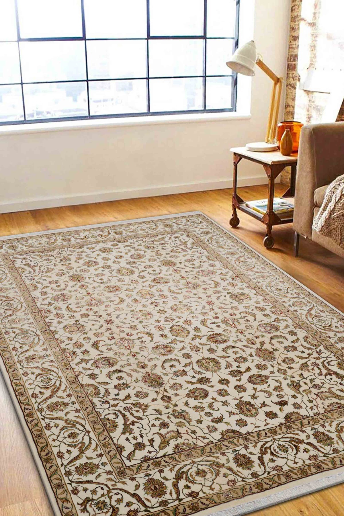 Kumkapı Krem / Bej Otantik El Dokuma Halı