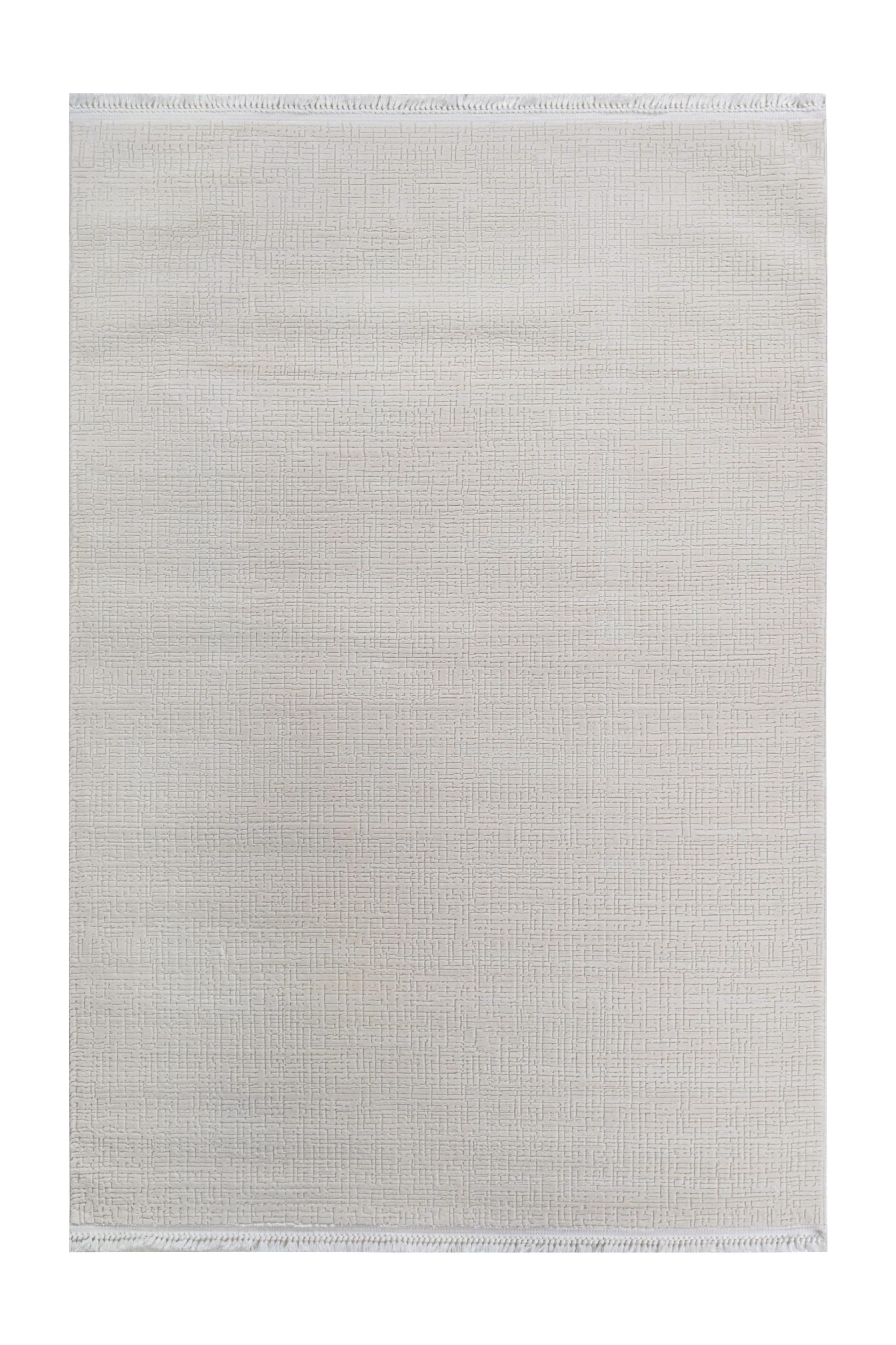 Soft 1123 Krem Çizgisel Dokulu Modern Halı