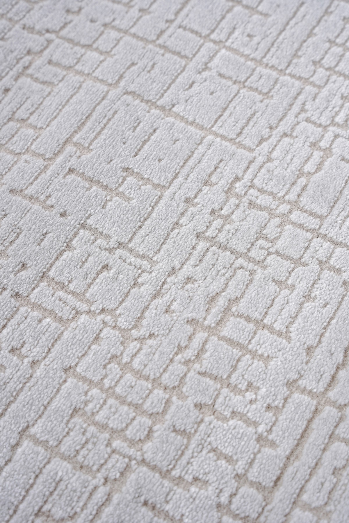 Soft 1123 Gri Çizgisel Dokulu Modern Halı