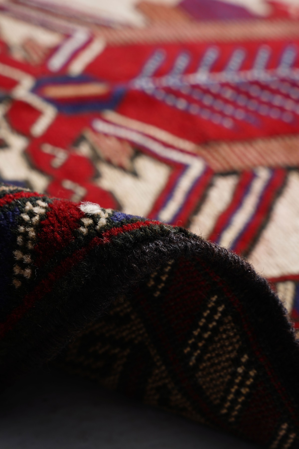 Afgan Berceste Kilim Kırmızı Otantik El Dokuma Halı