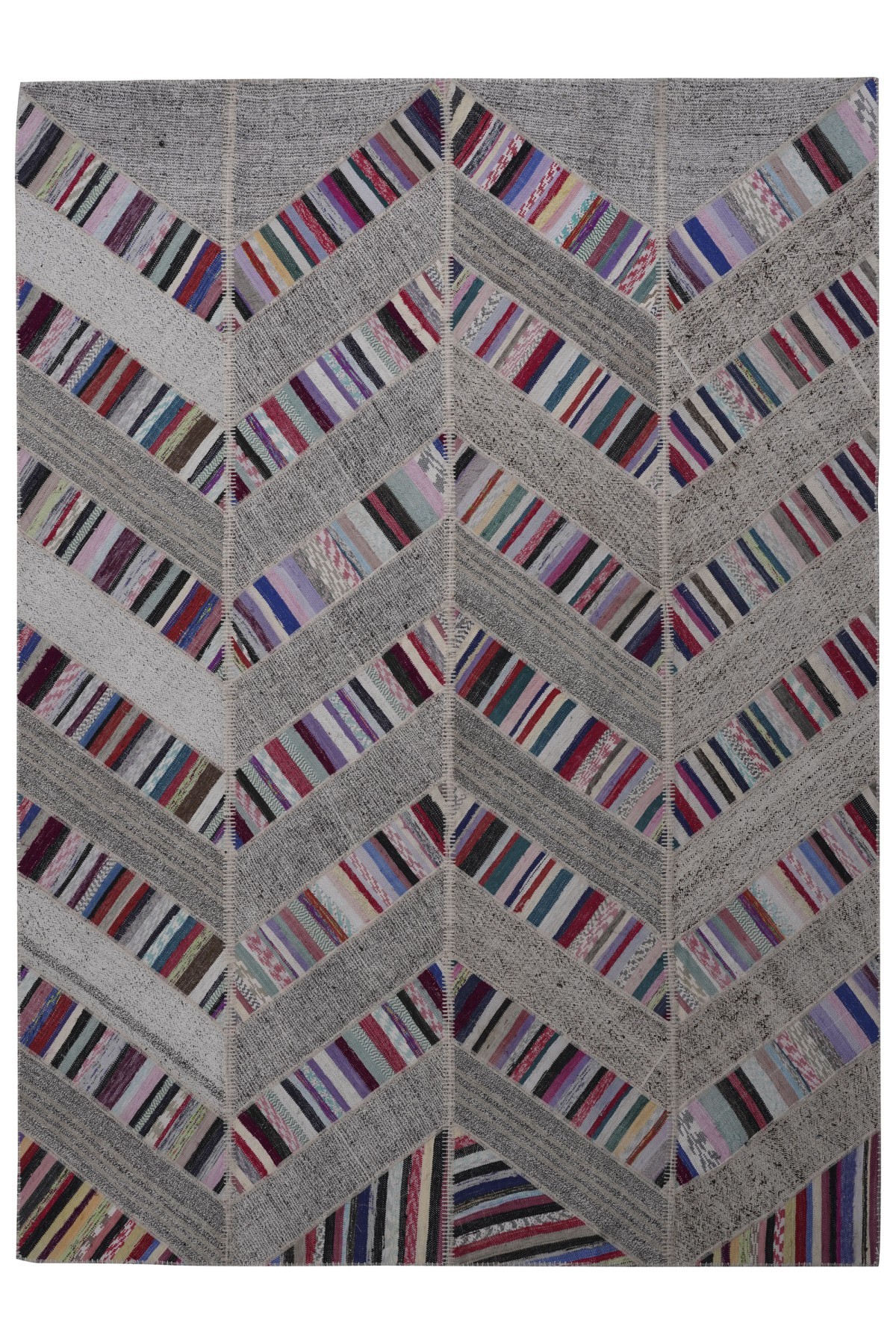 Patchwork Renkli Modern El Dokuma Halı