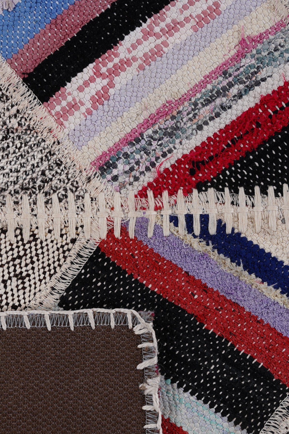 Patchwork Renkli Modern El Dokuma Halı