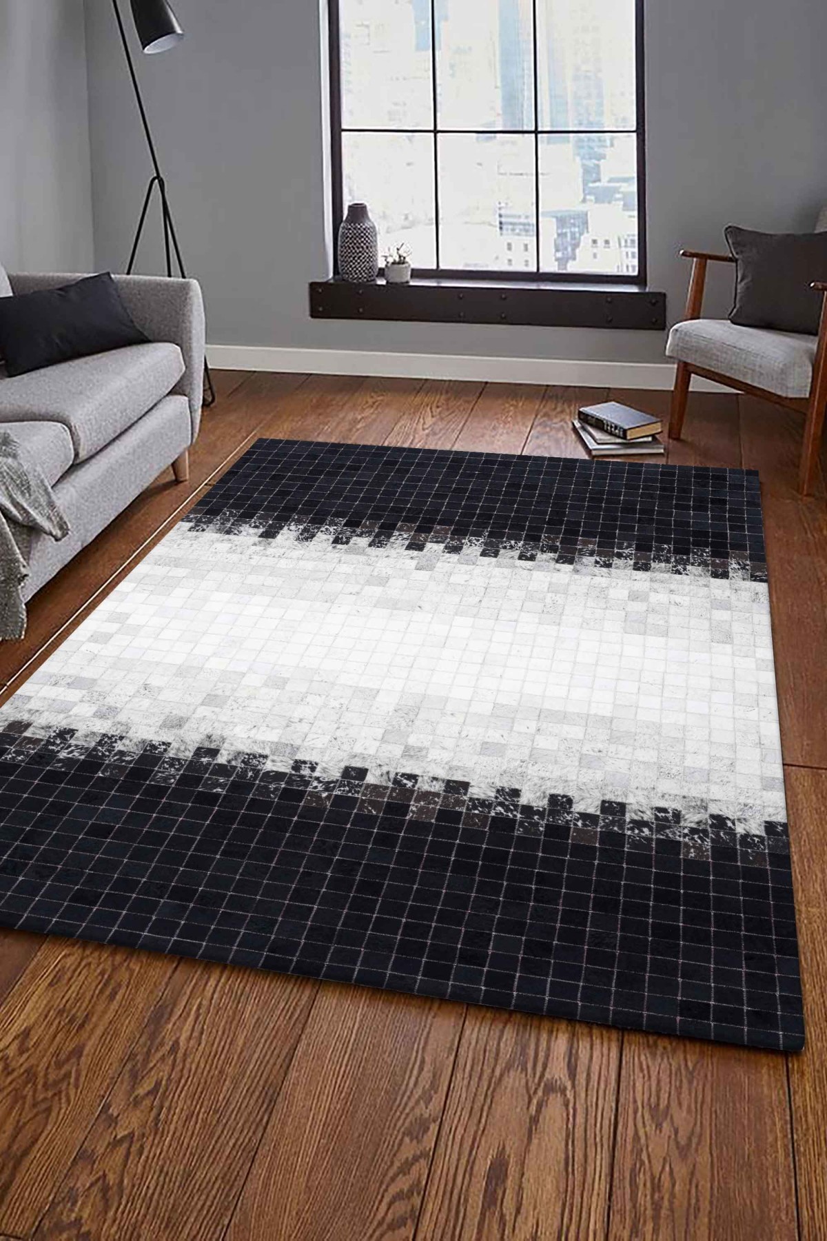 Tay Patchwork Naturel Deri Halı