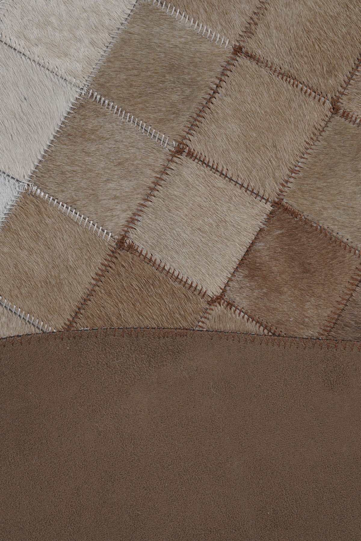 Tay Patchwork Naturel Deri Halı