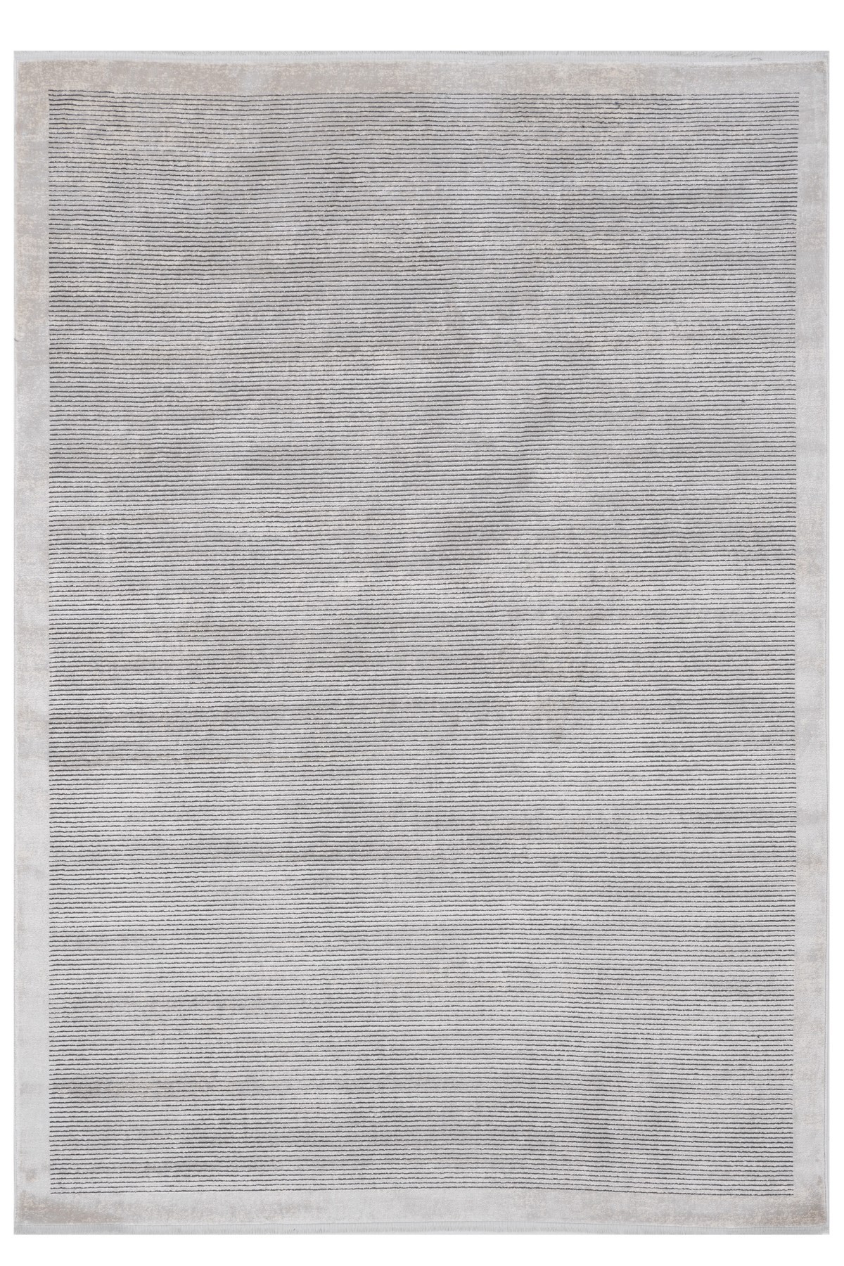 Riva 9205 Gri Çizgili Modern Bambu Halı
